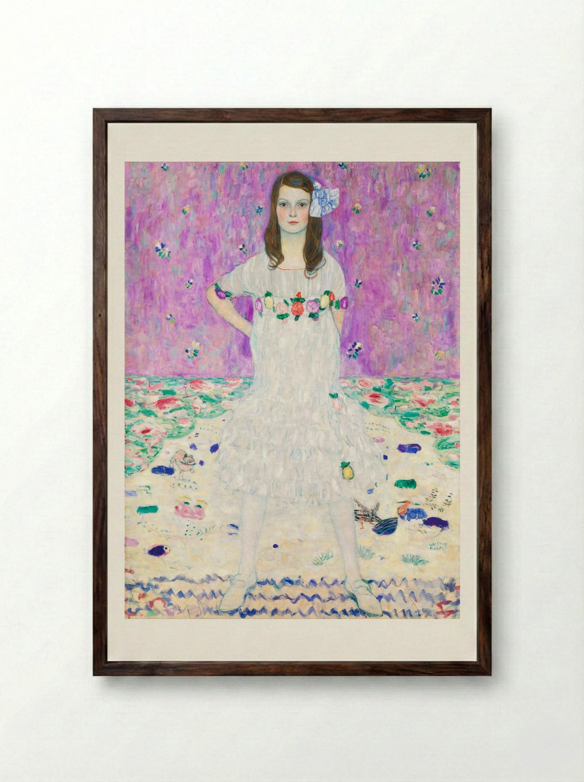 Mäda Primavesi - Gustav Klimt - Framed Print Dark Wood