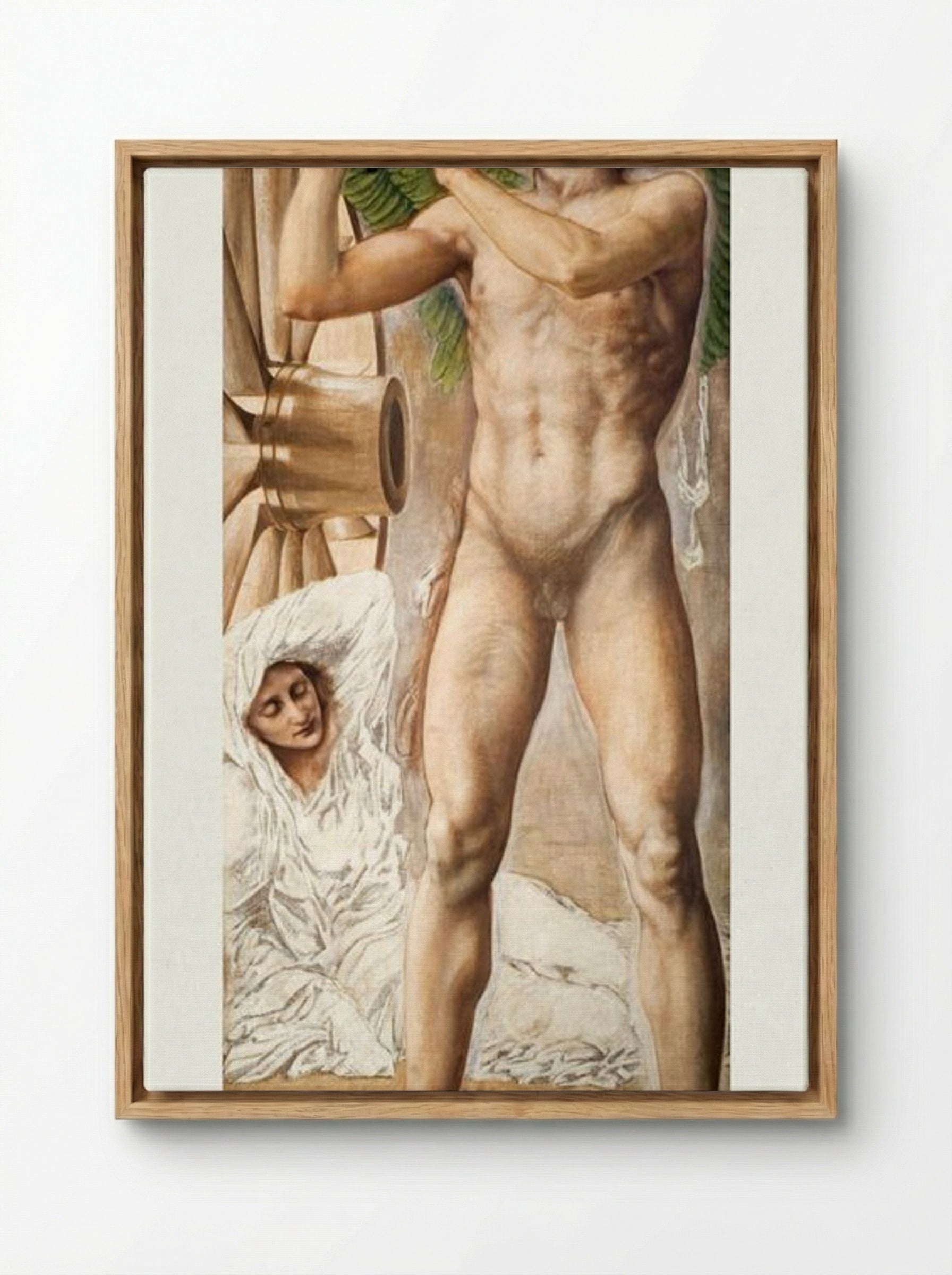 Study of Fame Overthrowing Fortune - Edward Burne-Jones - Framed Canvas Wood