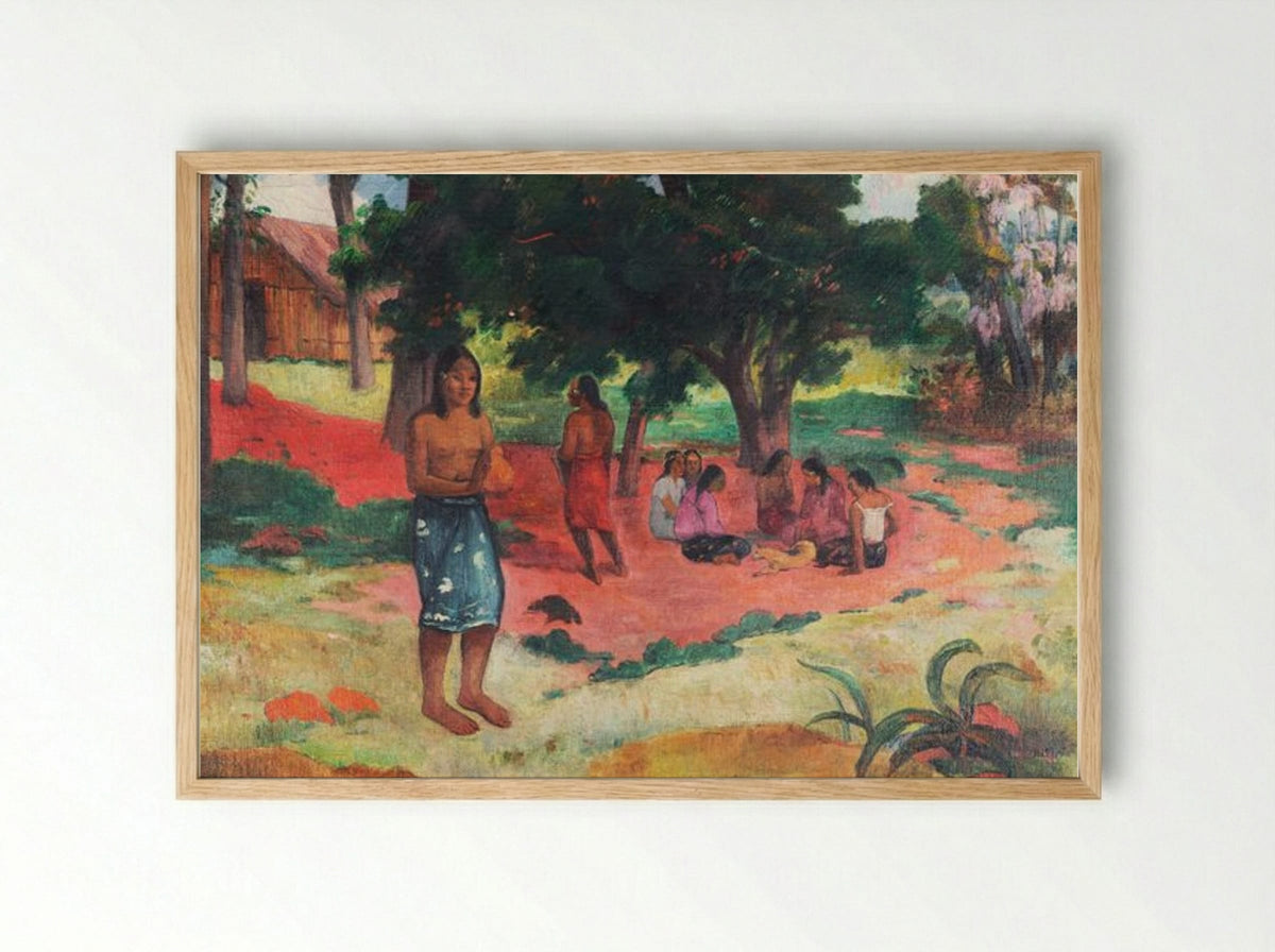 Whispered Words (Parau Parau) - Paul Gauguin - Framed Print Wood