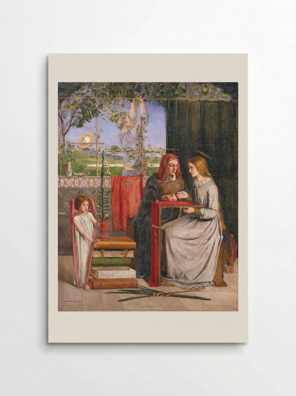 The Girlhood of Mary Virgin - Dante Gabriel Rossetti - Poster