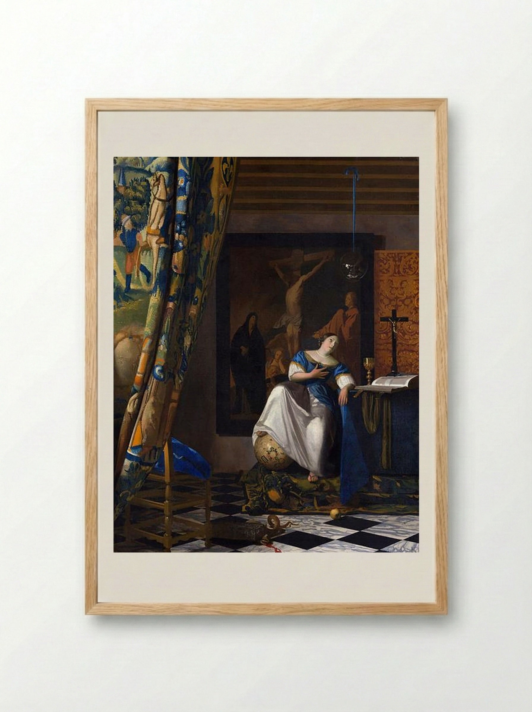 Allegory of Faith - Johannes Vermeer - Framed Print Wood