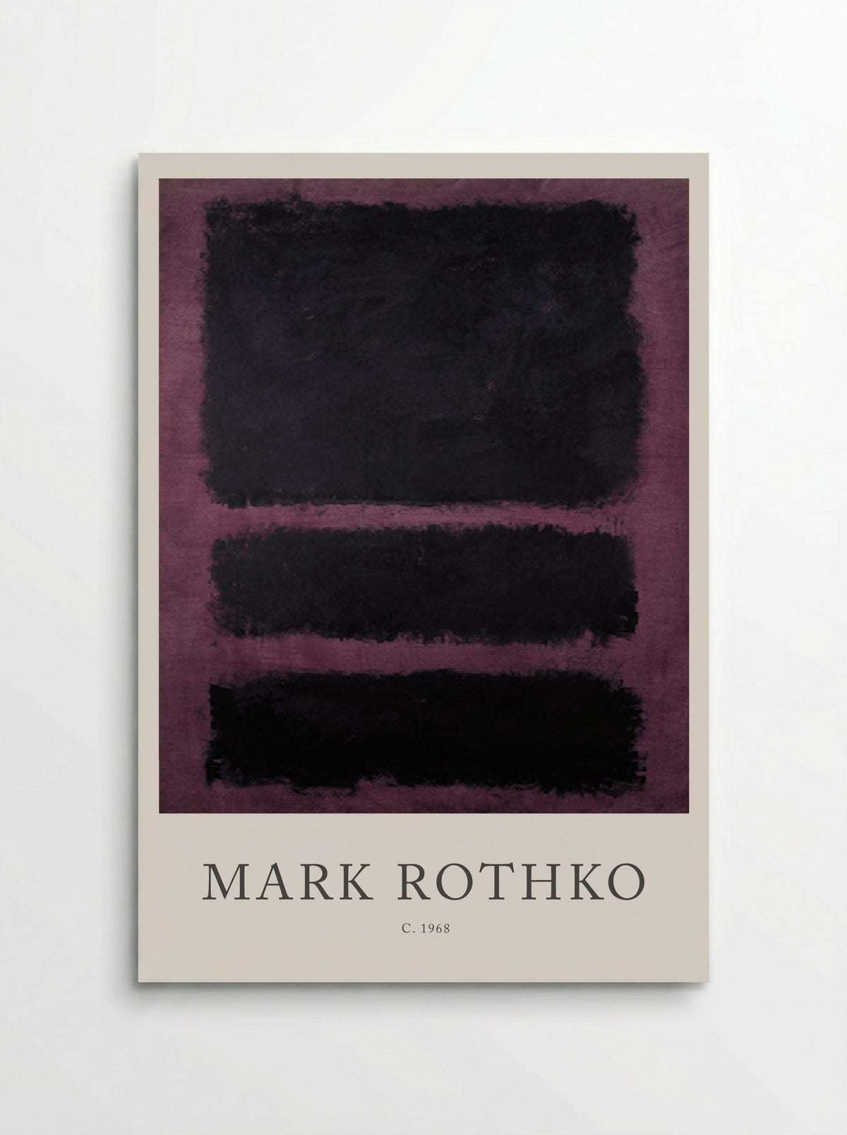 Untitled (Three Black Rectangles on Purple) - Mark Rothko - Poster