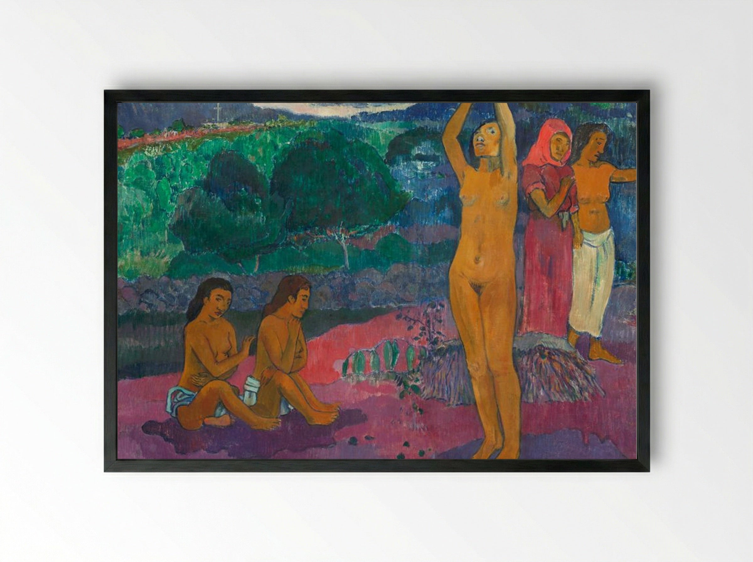 The Invocation - Paul Gauguin - Framed Print Black