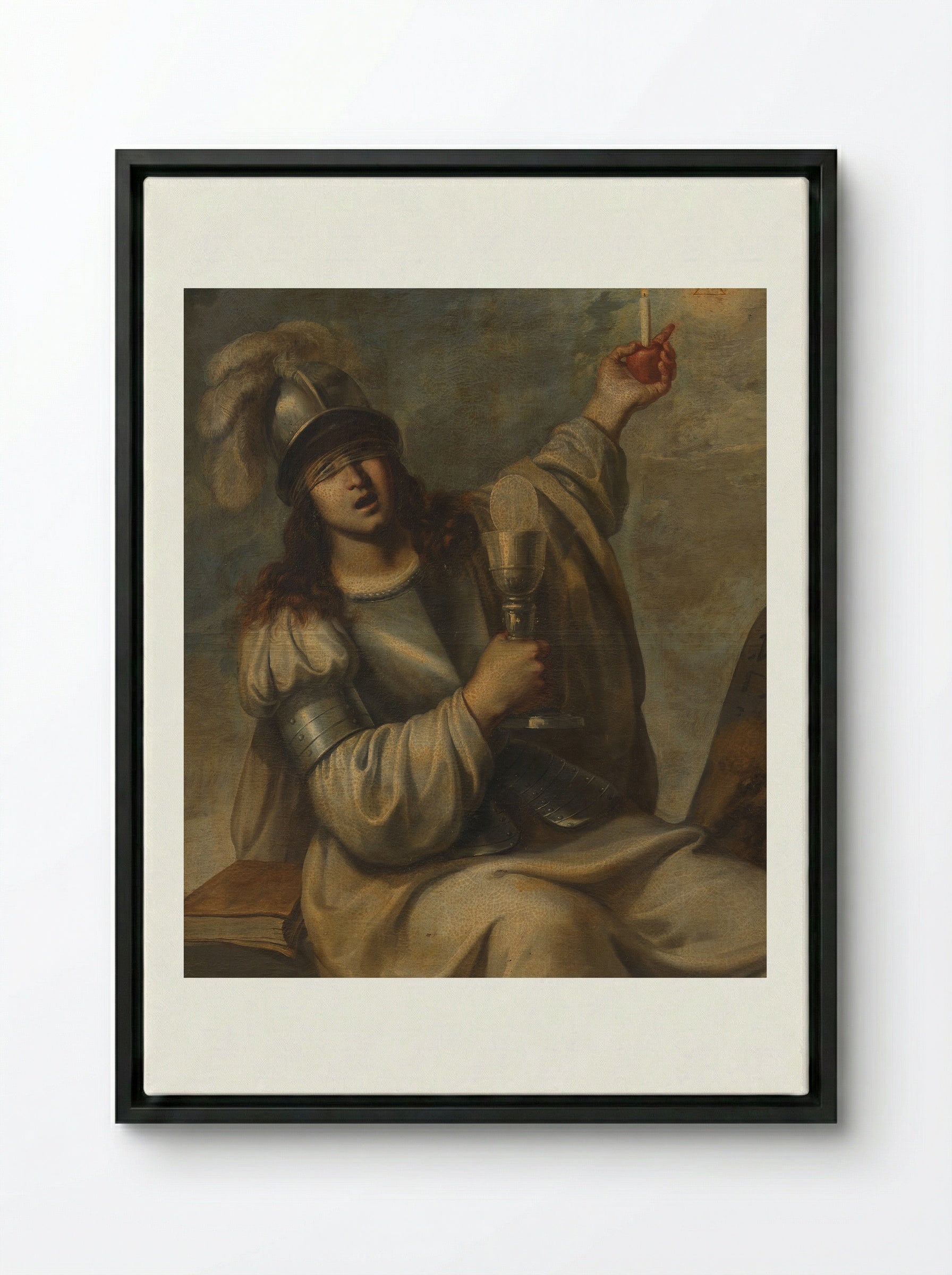 Faith - Guido Reni - Framed Canvas Black