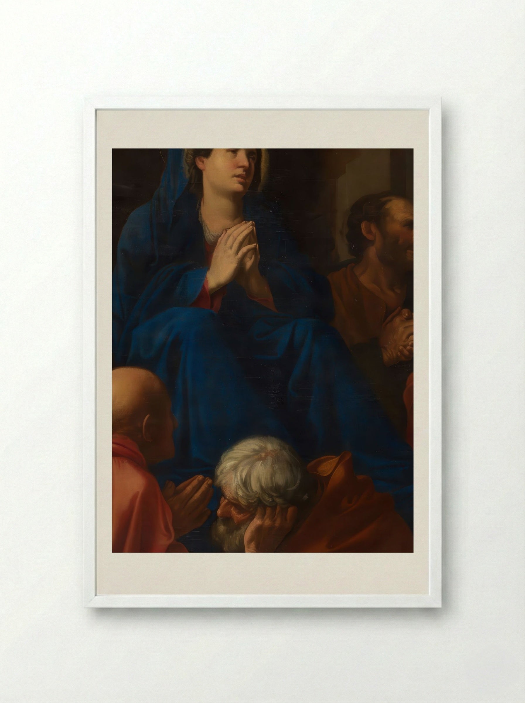 The Dormition of the Virgin - Carlo Saraceni - Framed Print White