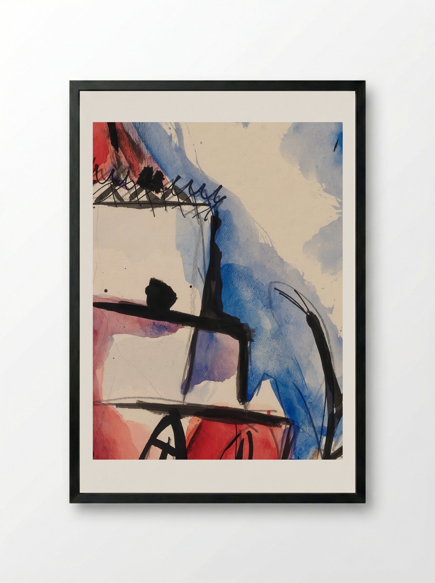 Kirkko (Church, 1919) - Sulho Sipilä - Framed Print Black