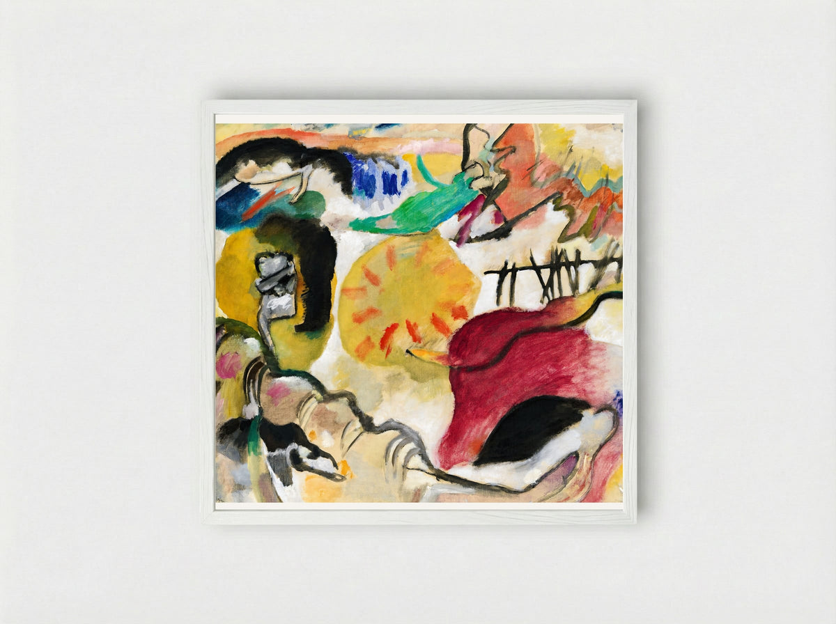 Improvisation 27 (Garden of Love II) - Wassily Kandinsky - Framed Print White