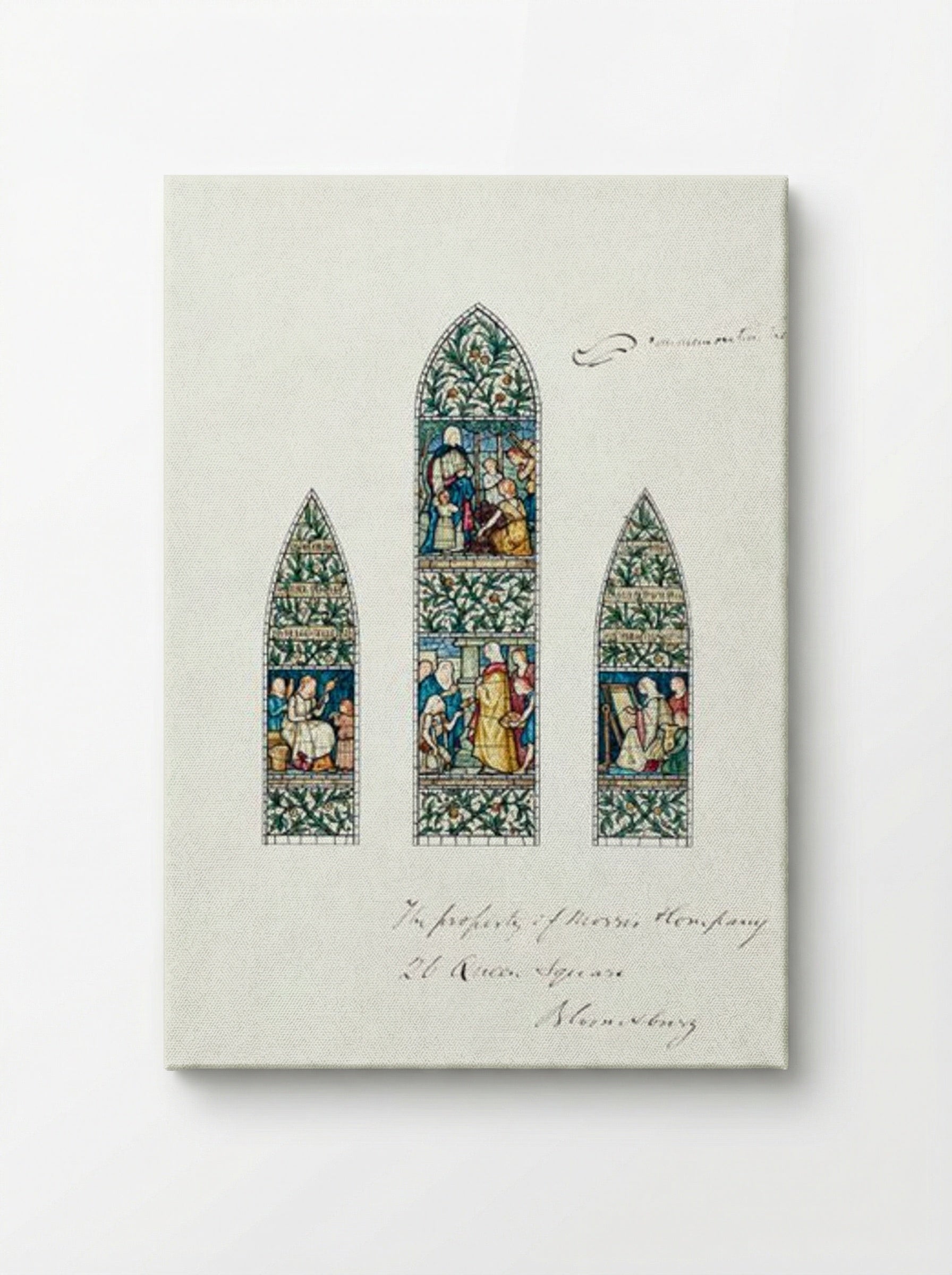 Design for Stained Glass, Southeast Window, Nave, Paisley Abbey, Scotland - Edward Burne-Jones - Canvas