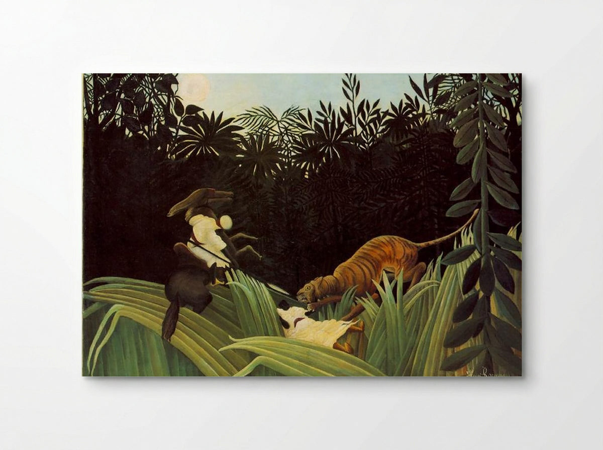 Scout Attacked by a Tiger - Henri Rousseau - Poster