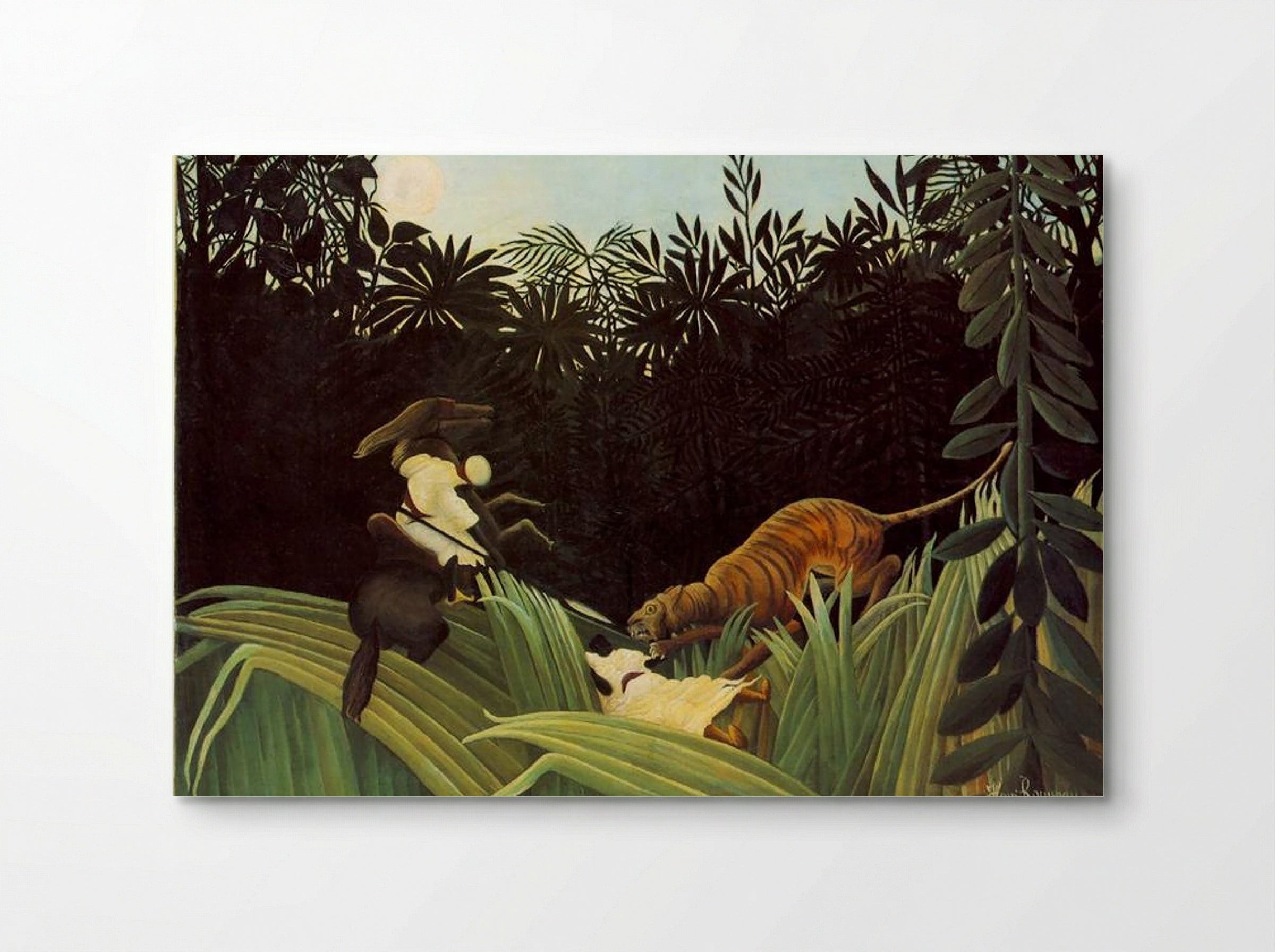Scout Attacked by a Tiger - Henri Rousseau - Poster