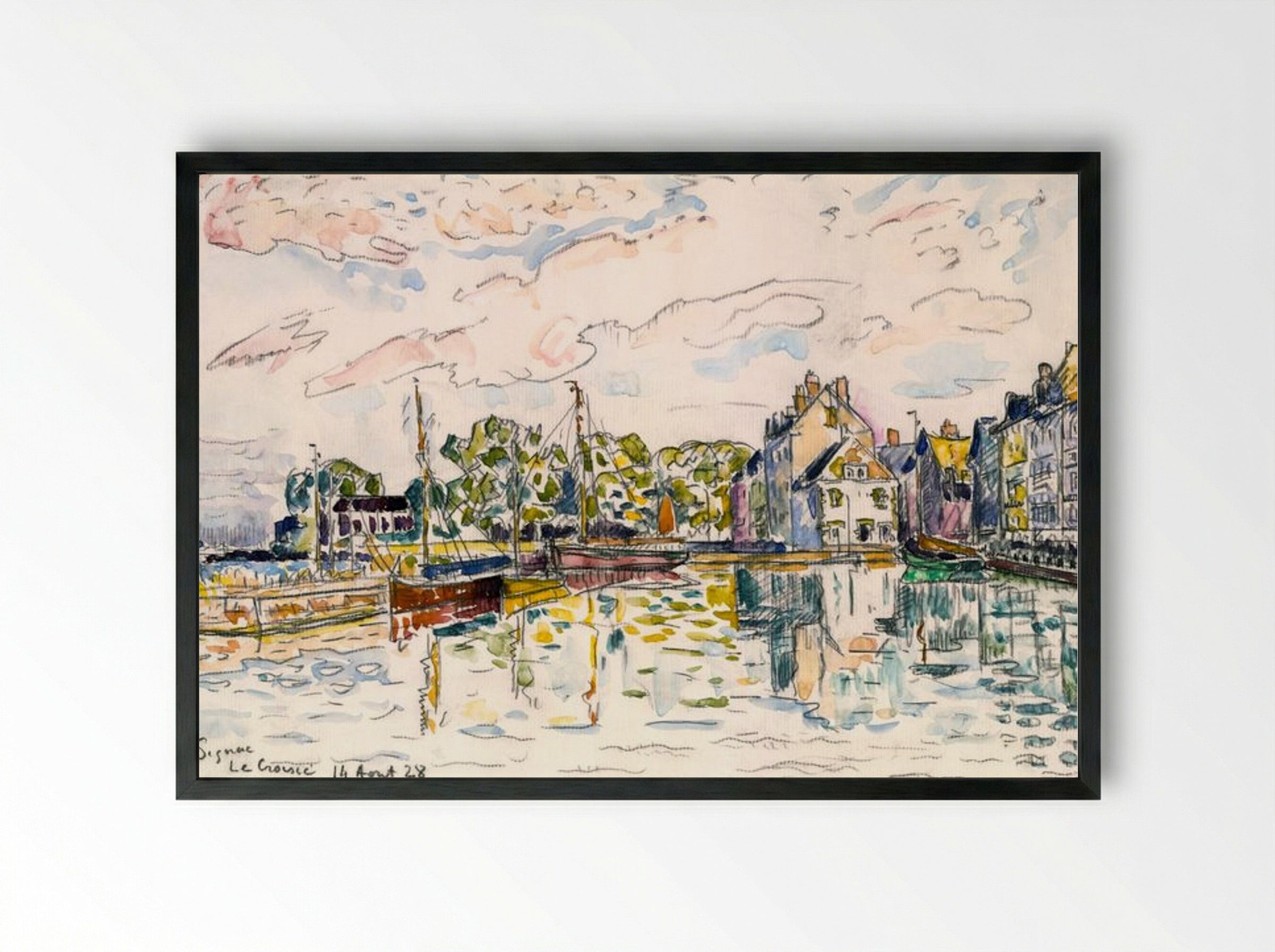Le Croisic - Paul Signac - Framed Print Black