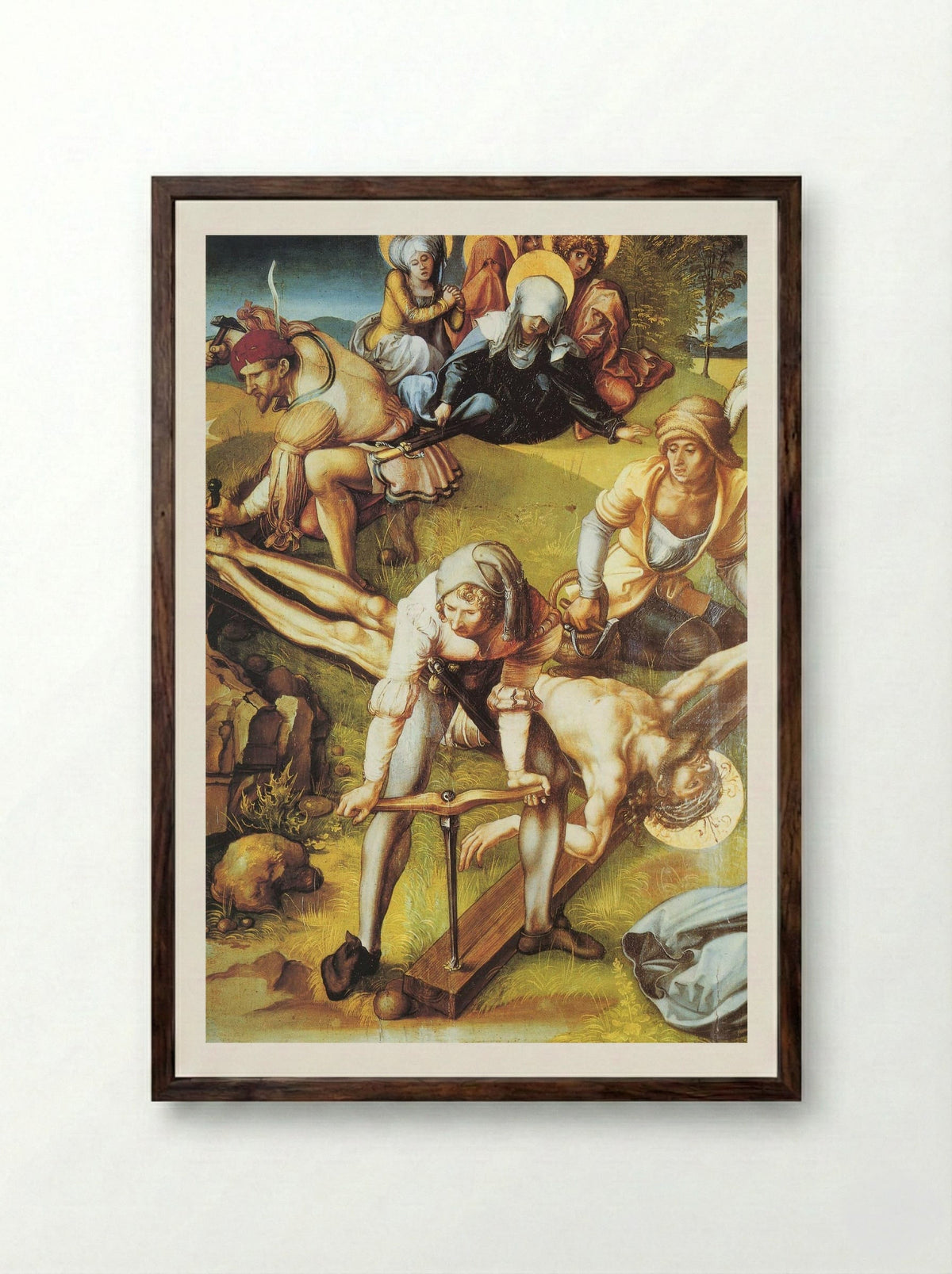 The Crucifixion - Albrecht Altdorfer - Framed Print Dark Wood