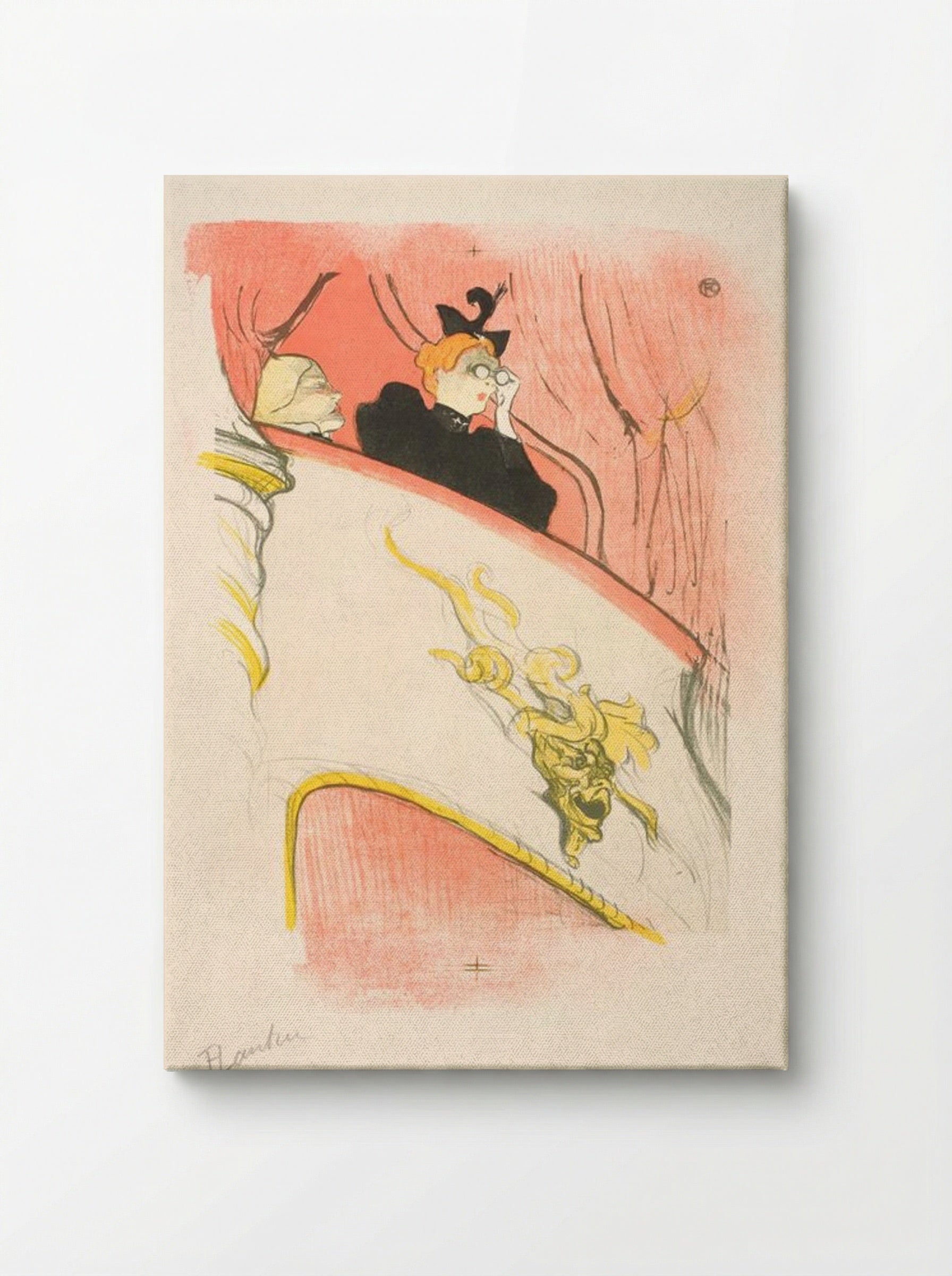 La Loge au Mascaron Doré - Henri de Toulouse-Lautrec - Canvas