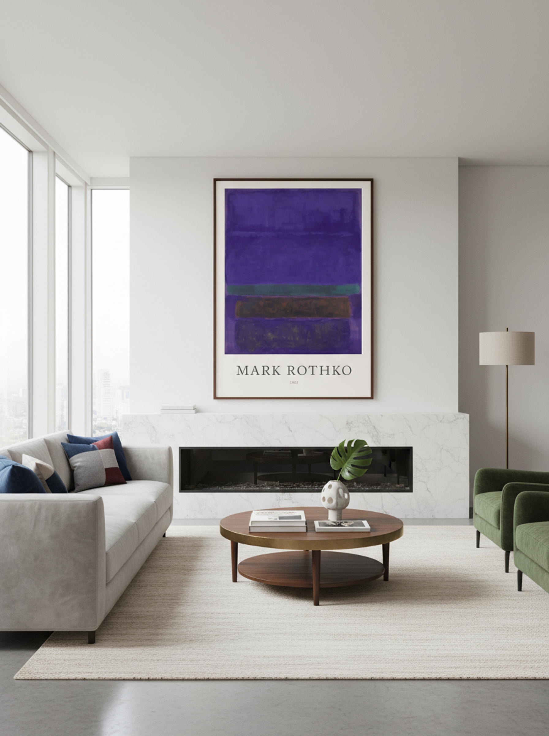 Untitled (Violet, Green and Red on Violet Ground) - Mark Rothko - Lifestyle