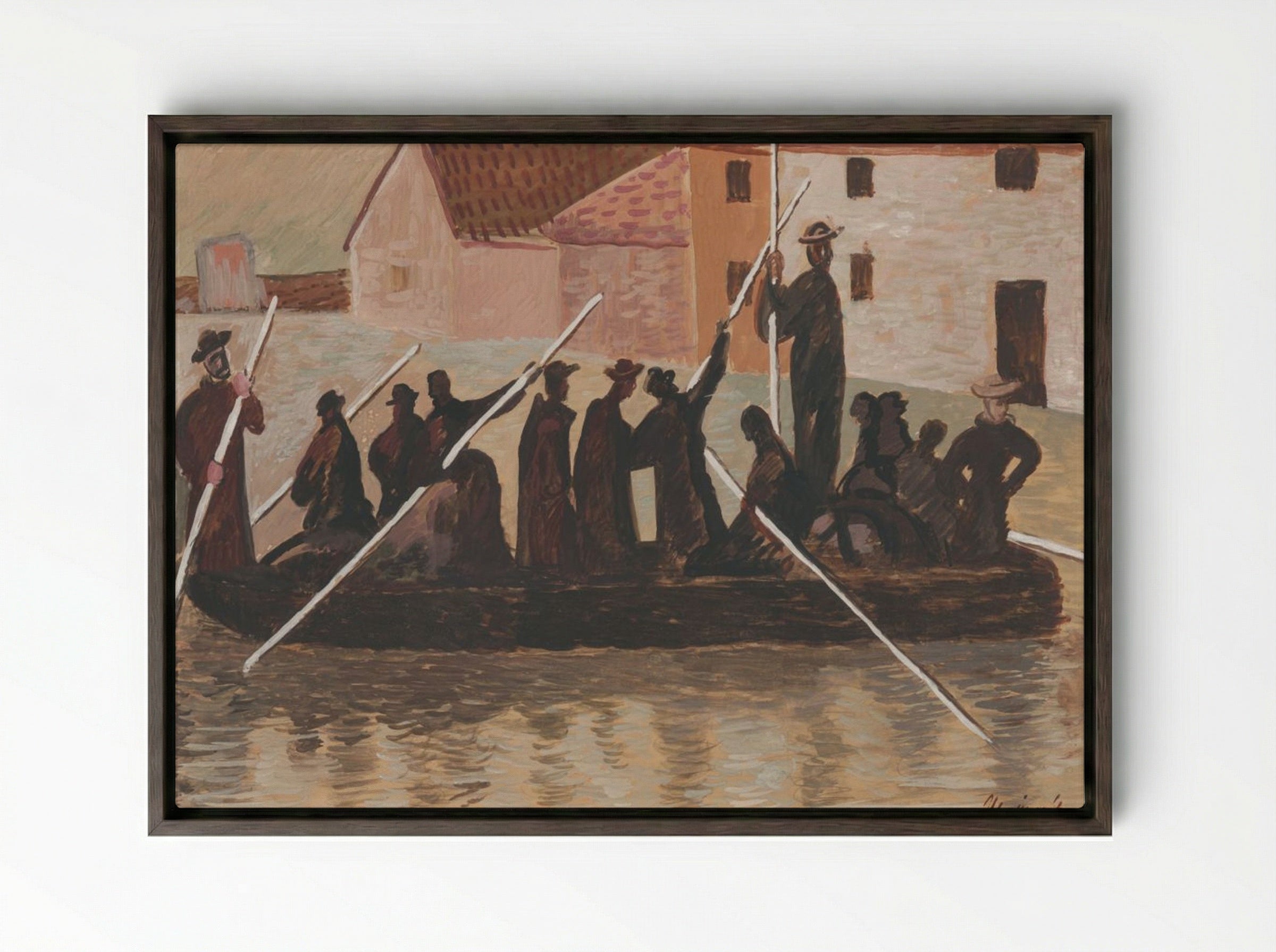 The Flood - Cyprián Majerník - Framed Canvas Dark Wood