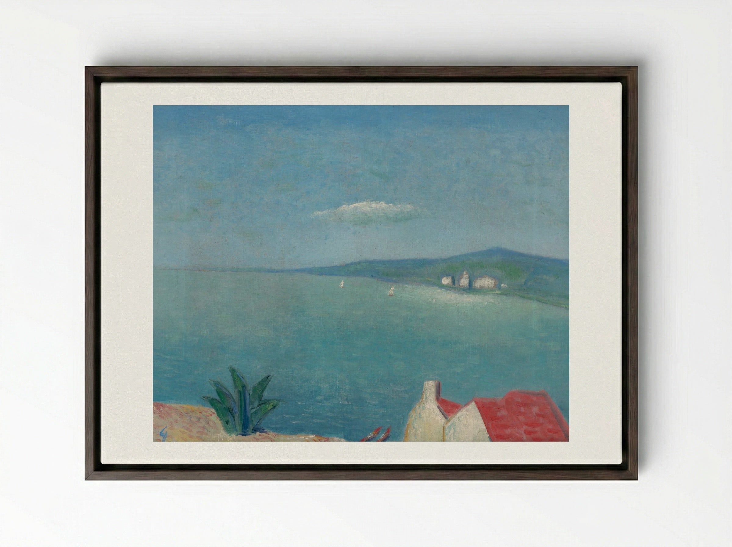 The Adriatic - Mikuláš Galanda - Framed Canvas Dark Wood
