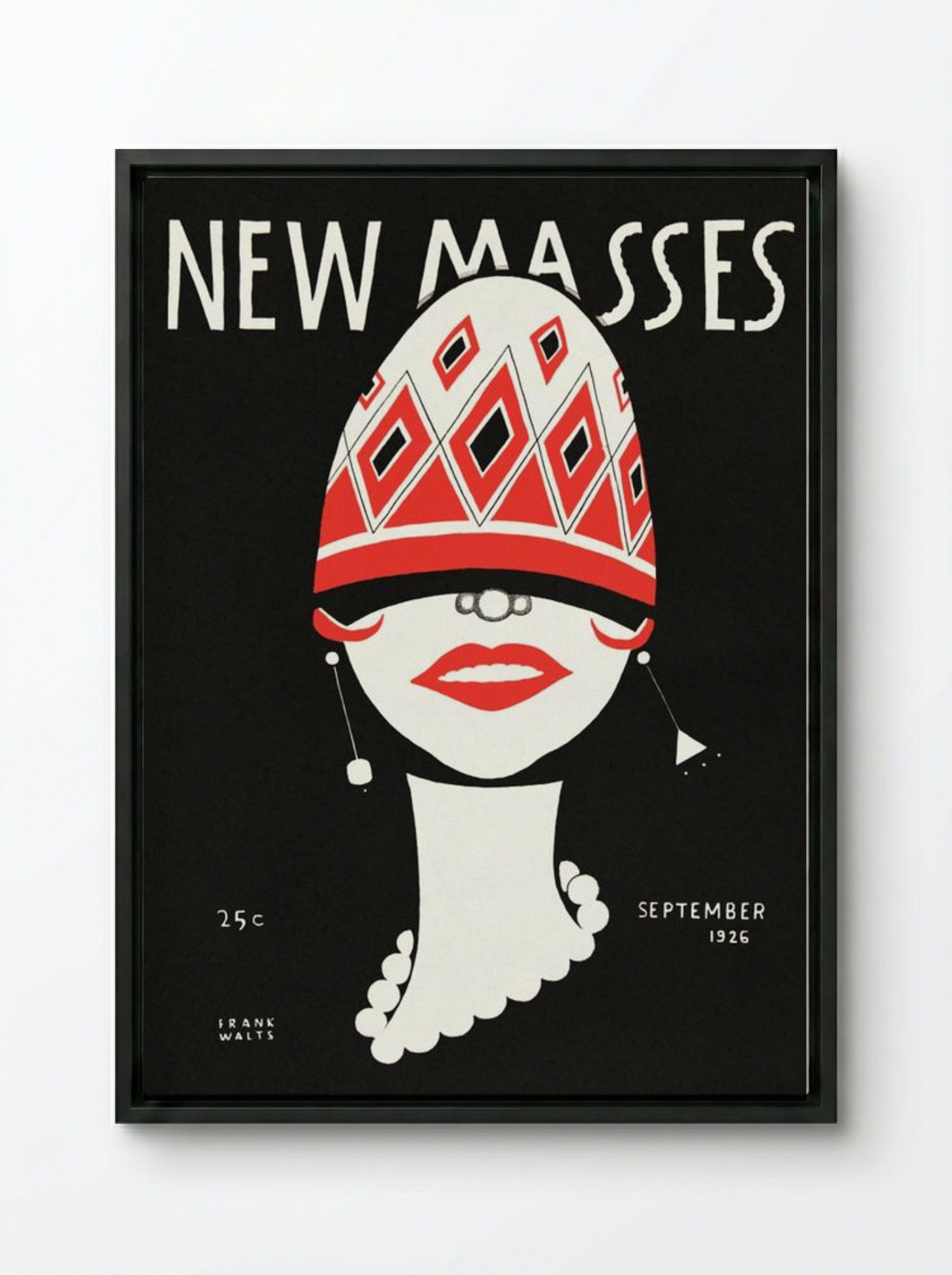 New Masses, September 1926 - Frank Walts - Framed Canvas Black