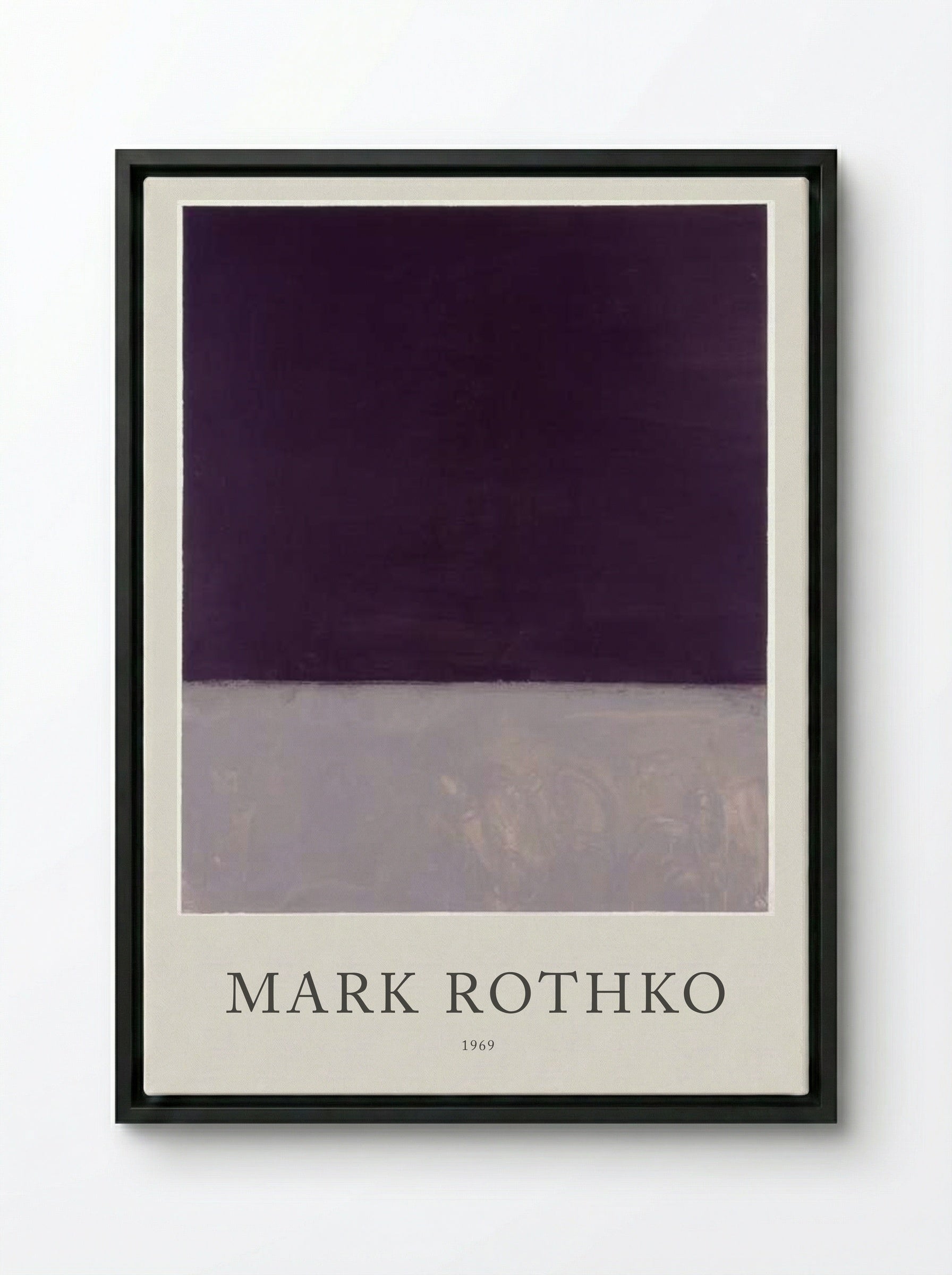 Untitled (Purple and Grey) - Mark Rothko - Framed Canvas Black