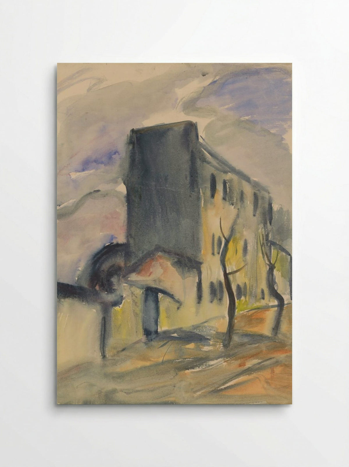 Lonely Blue House - Zolo Palugyay - Poster