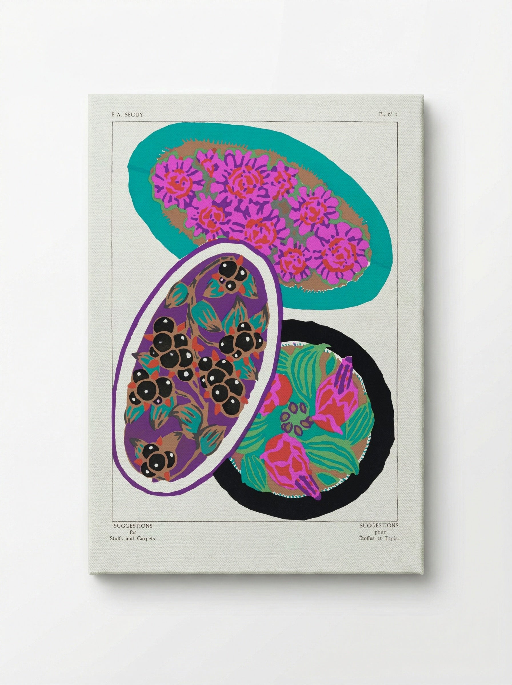 Pl. nº 1: Floral and Fruit Designs - Émile-Allain Séguy - Canvas