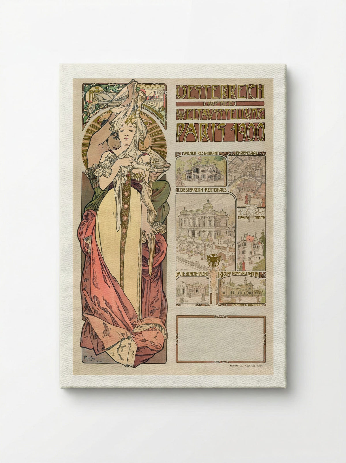 Austria at the Exposition Universelle, Paris 1900 - Alphonse Mucha - Canvas