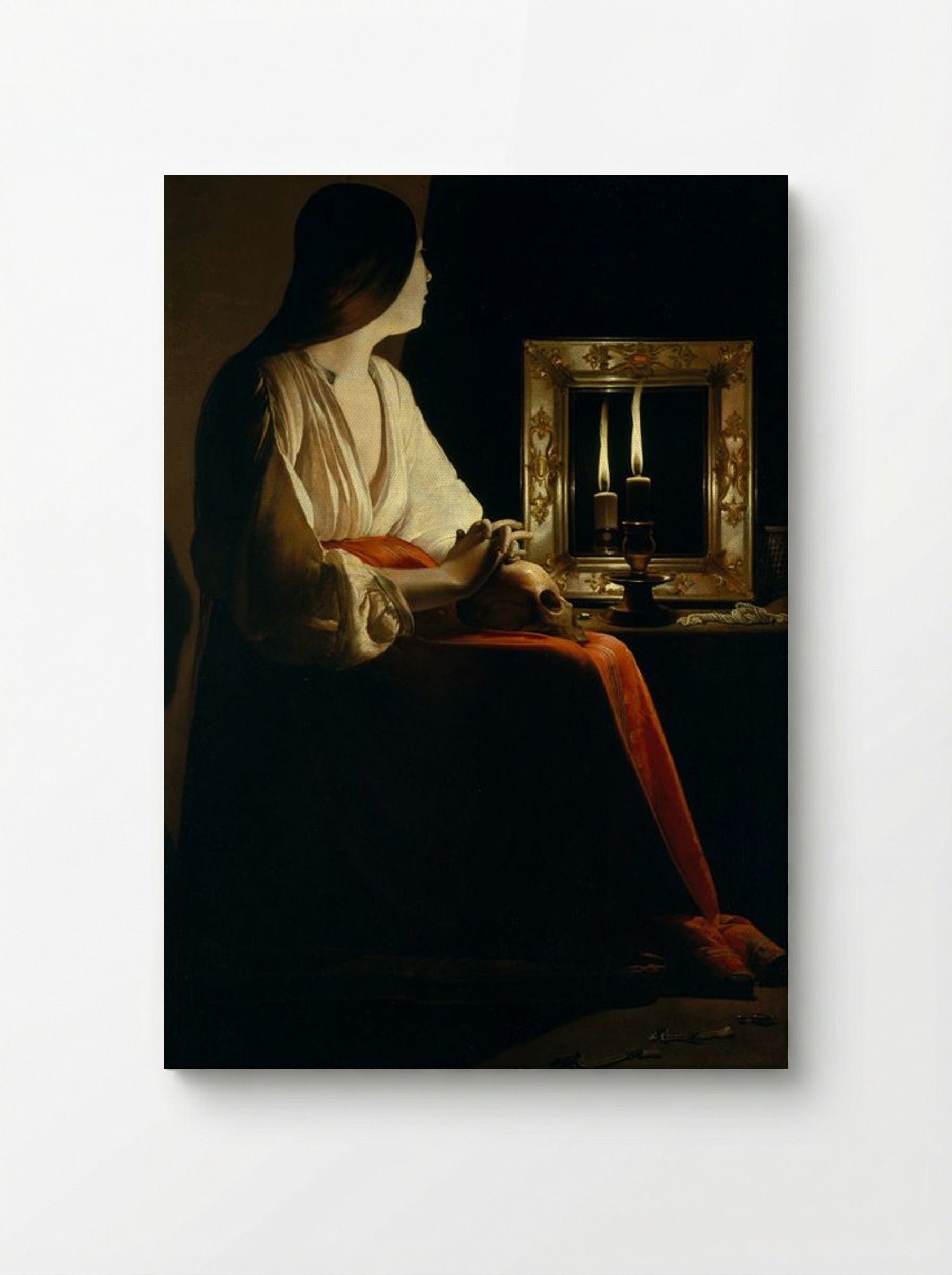 The Penitent Magdalen - Georges de La Tour - Canvas
