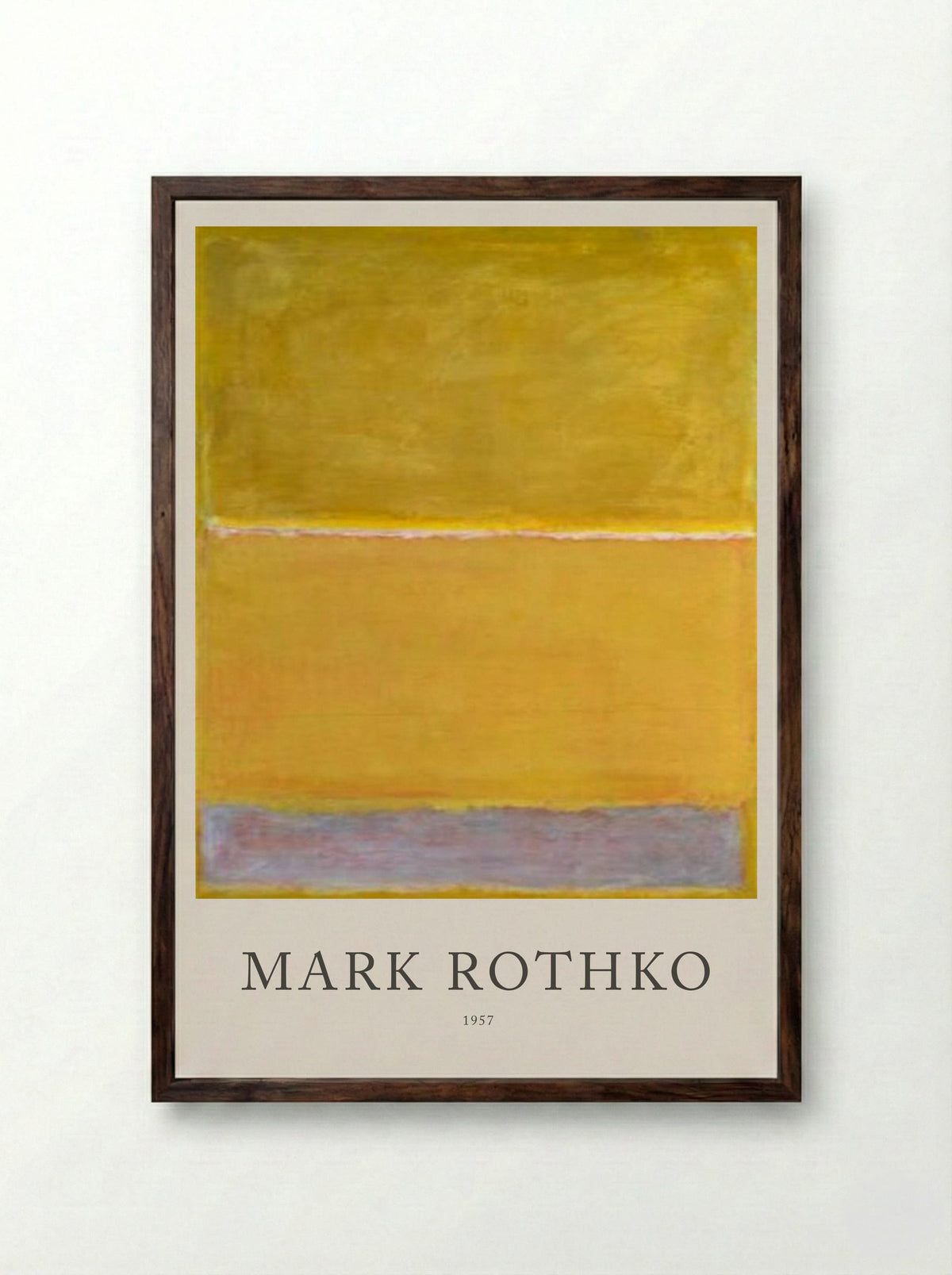 Untitled (Yellow, Pink, and Lavender) - Mark Rothko - Framed Print Dark Wood