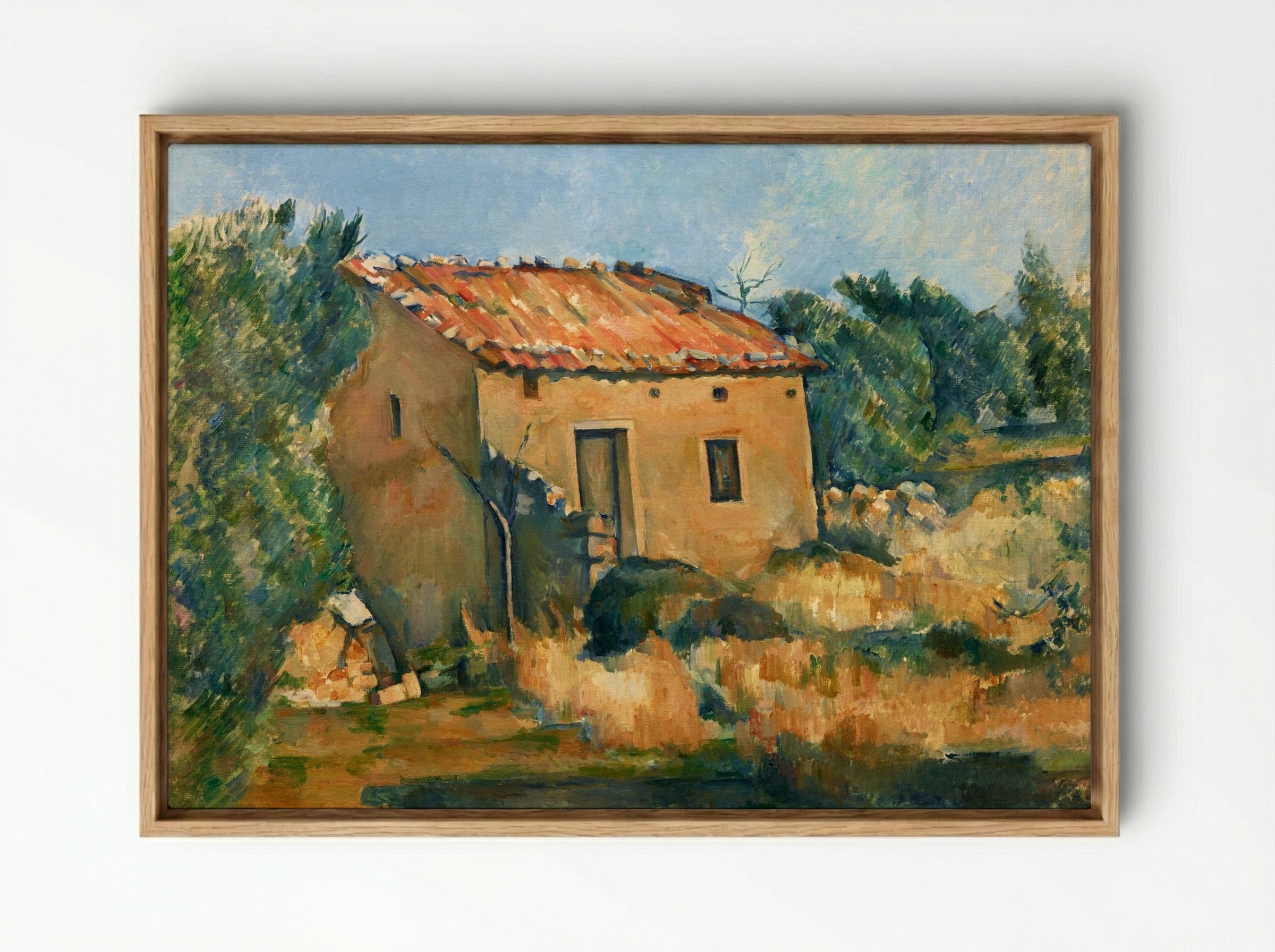 Abandoned House near Aix-en-Provence - Paul Cézanne - Framed Canvas Wood