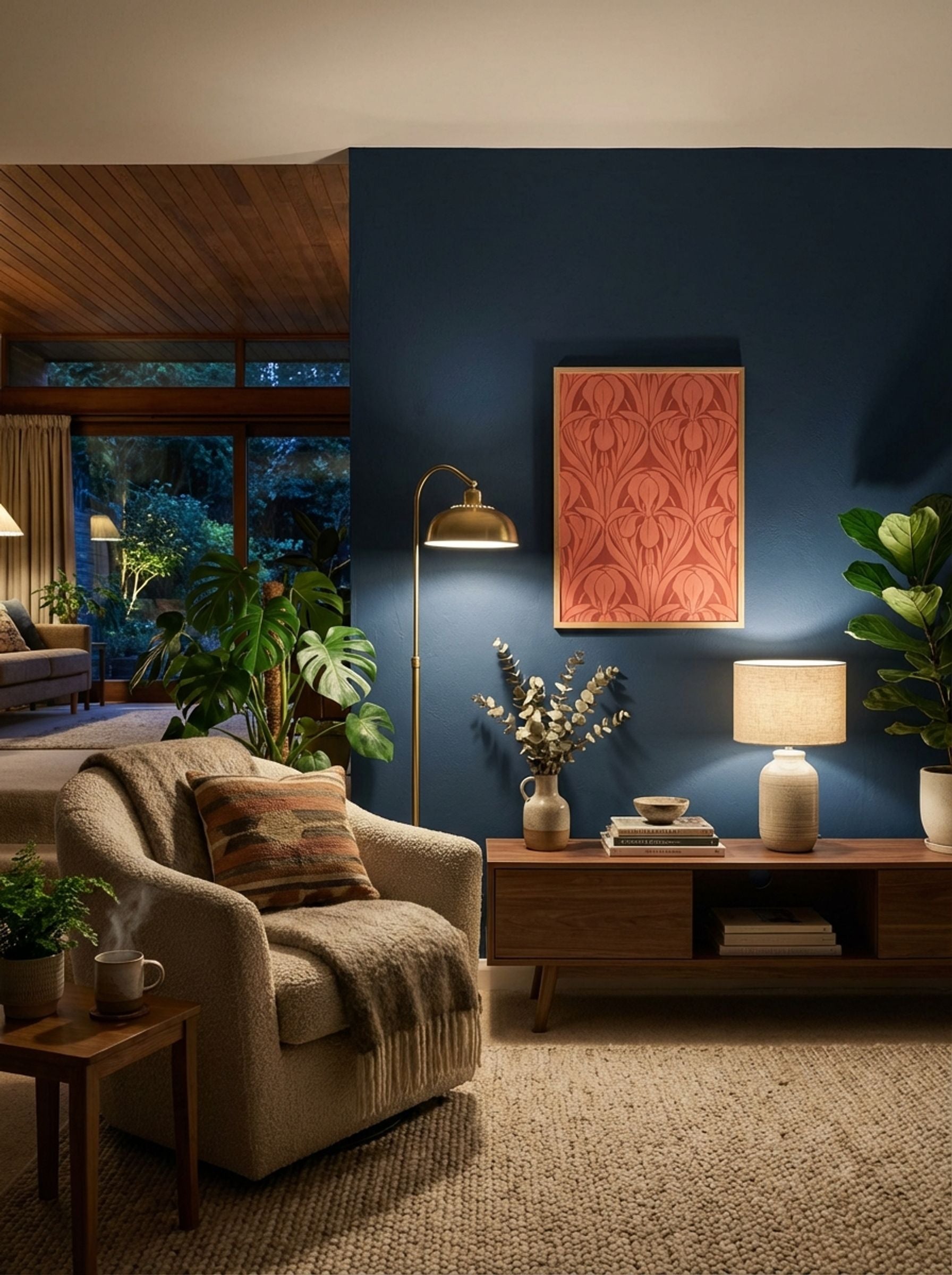 The Templemore (Floral Textile Design) - Fine Art Print - Lifestyle