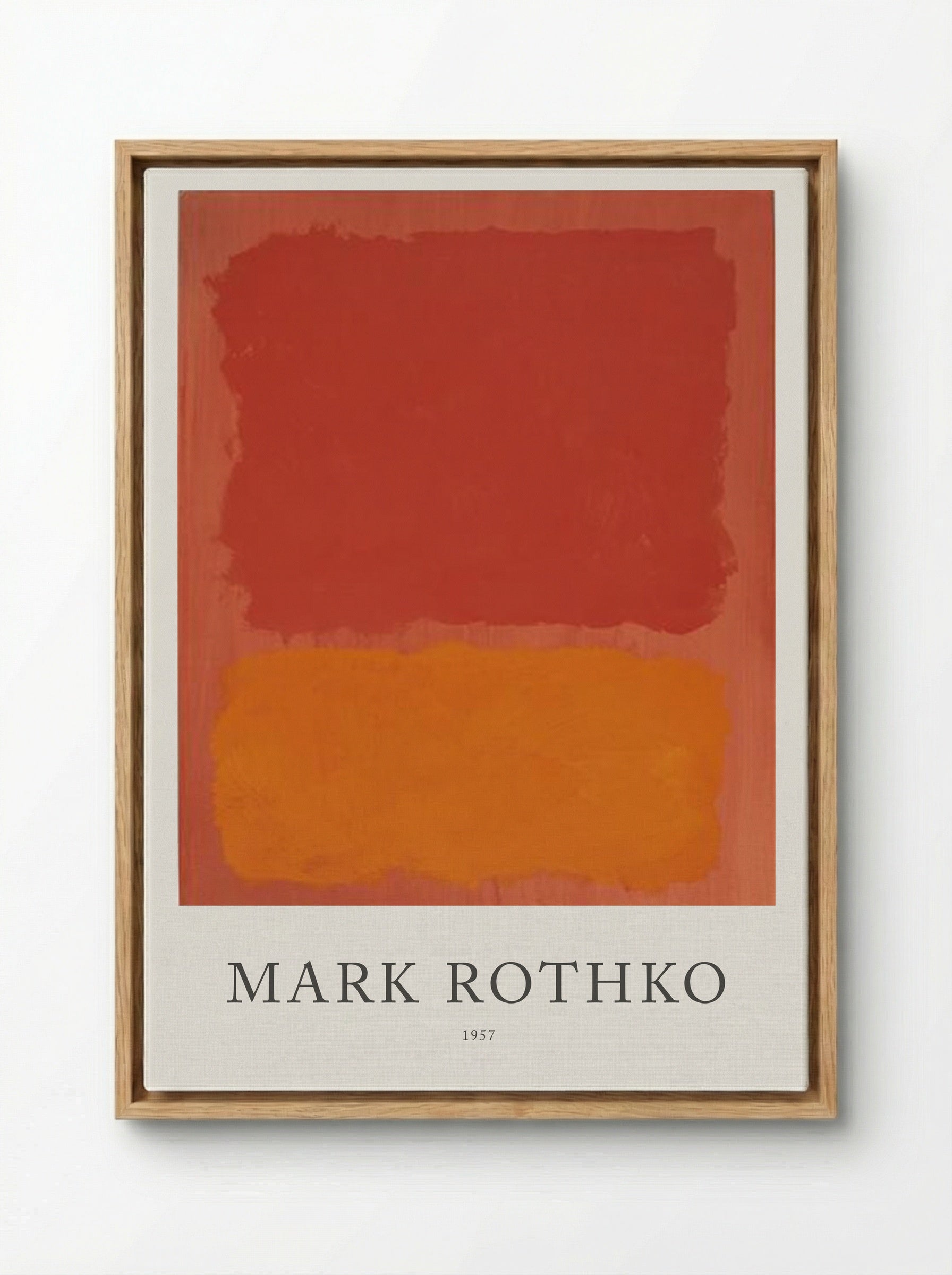 Untitled (Red and Orange) - Mark Rothko - Framed Canvas Wood