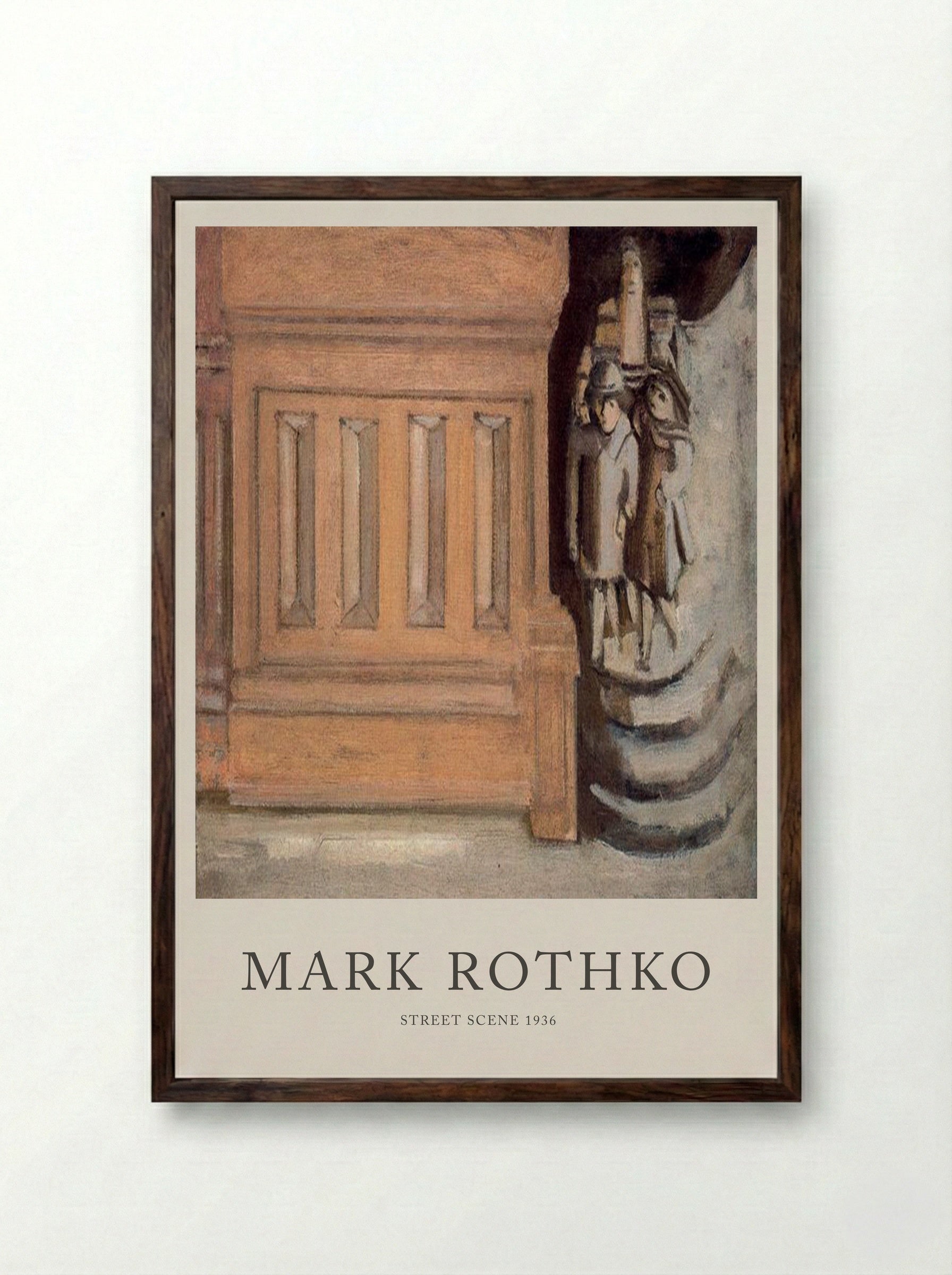 Street Scene - Mark Rothko - Framed Print Dark Wood