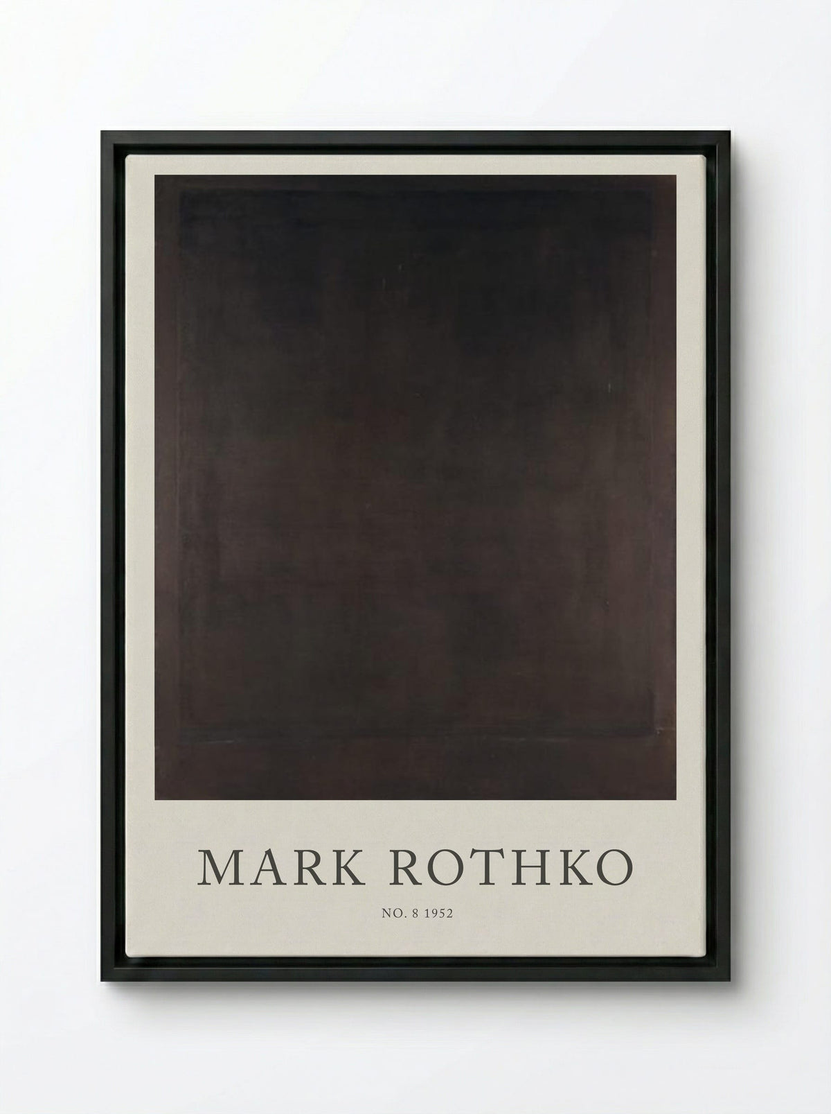 No. 8 - Mark Rothko - Framed Canvas Black