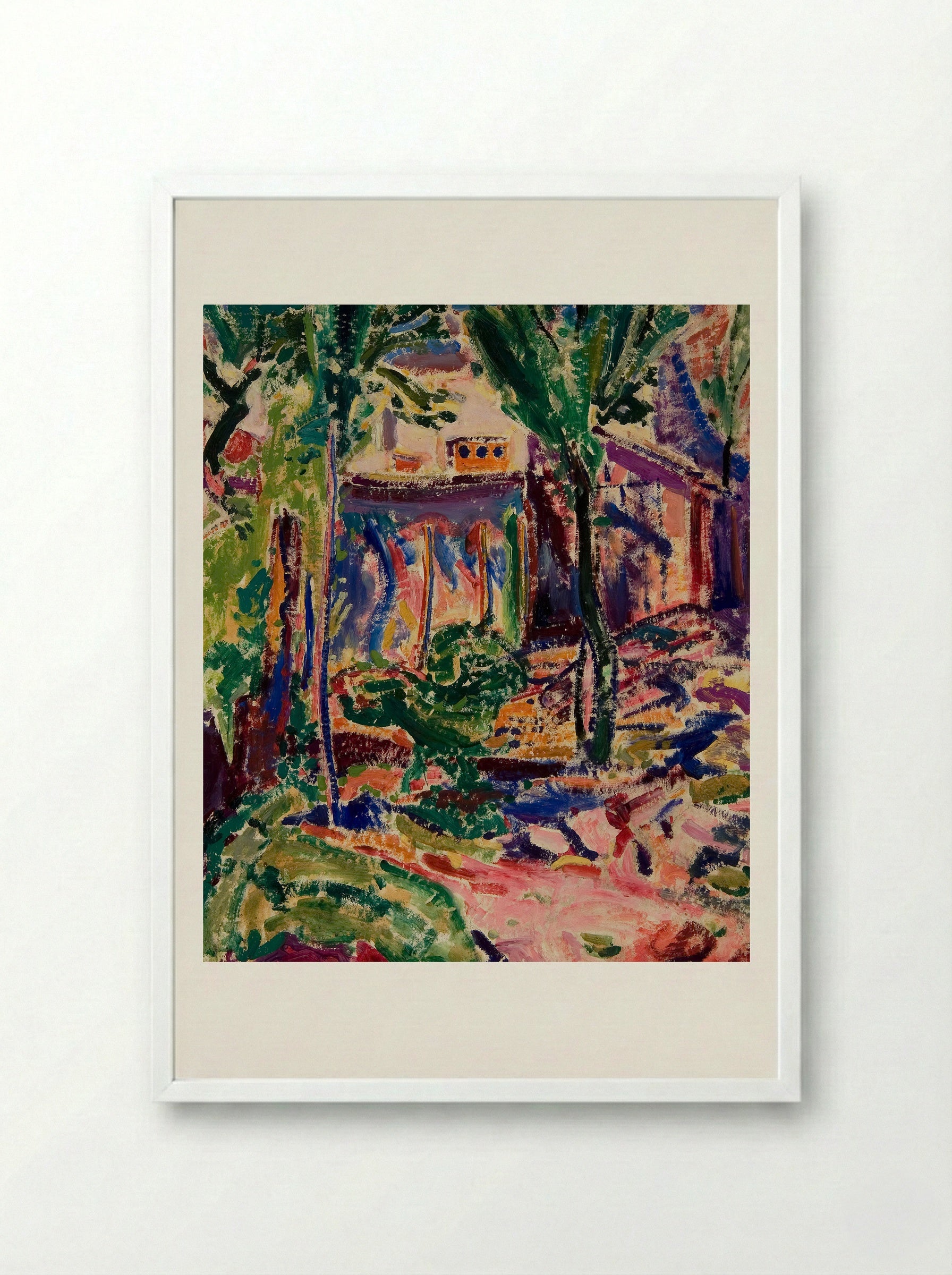 Landscape with House - Alfred Henry Maurer - Framed Print White