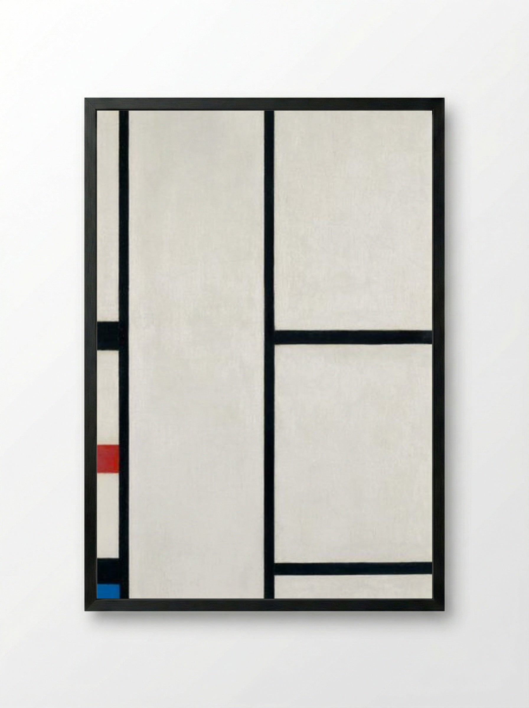 Composition with Red, Yellow, and Blue - Piet Mondrian - Framed Print Black
