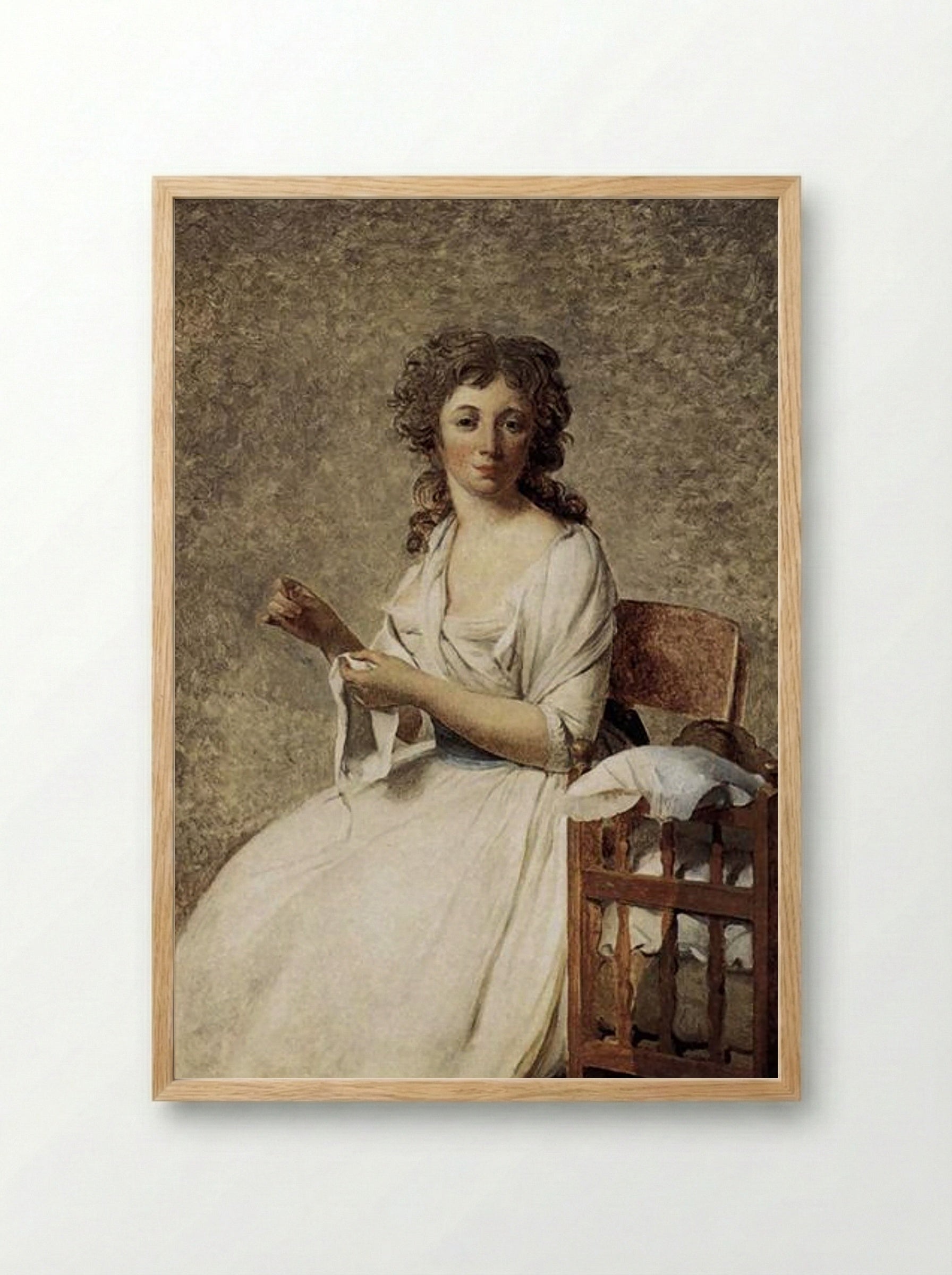 Portrait of Madame Adelaide Pastoret - Jacques-Louis David - Framed Print Wood