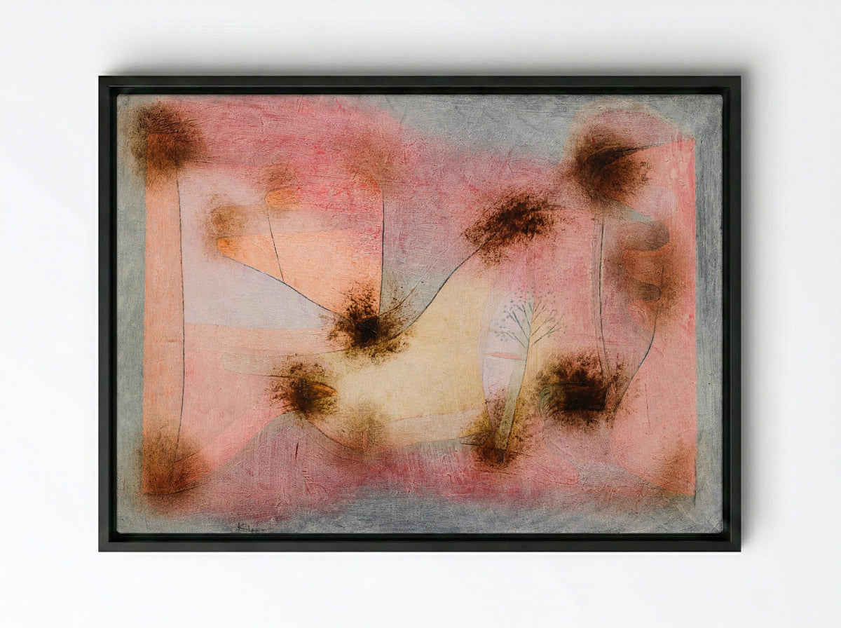 Hardy Plants - Paul Klee - Framed Canvas Black