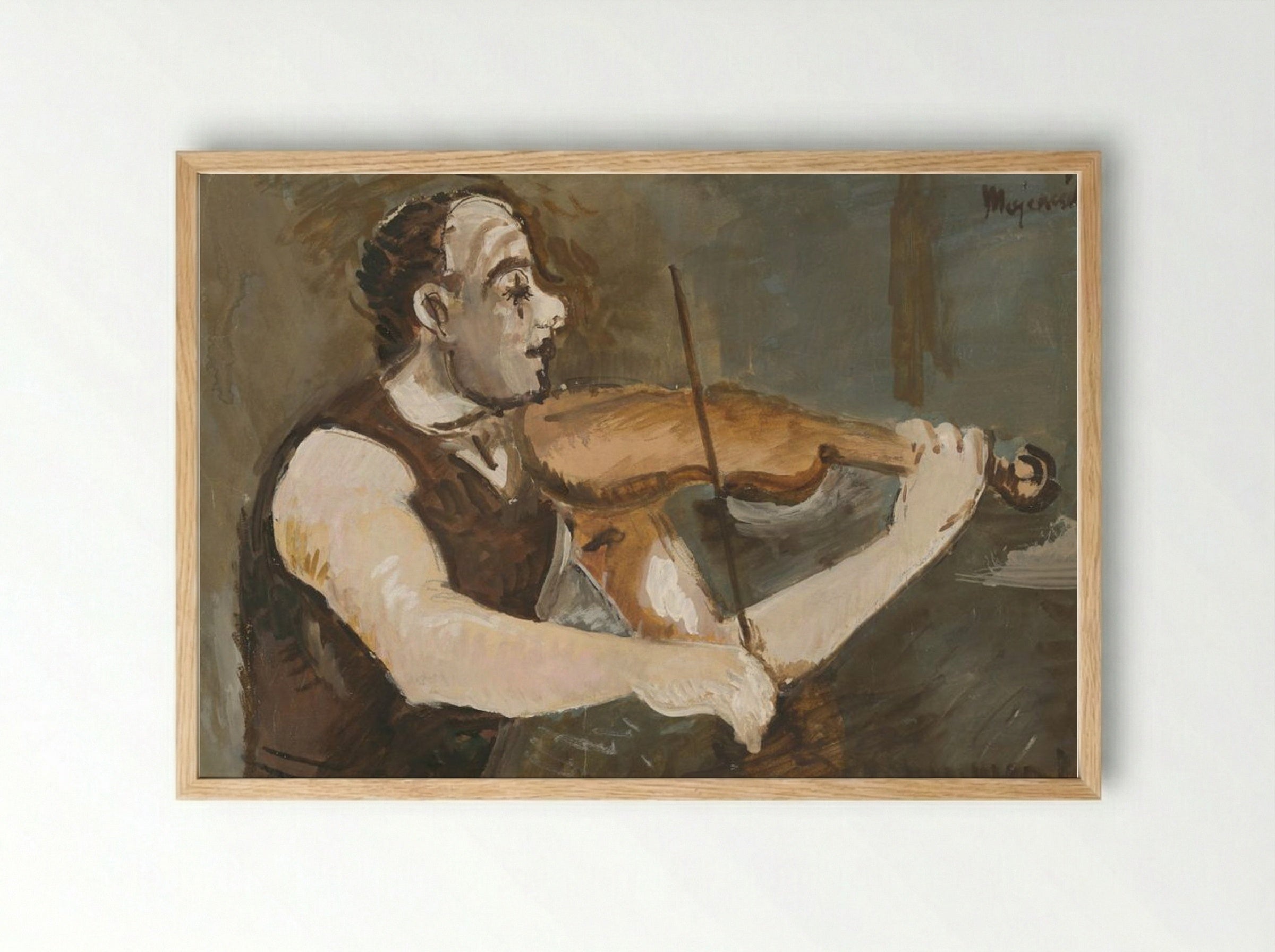 Gypsy Fiddler - Cyprian Majerník - Framed Print Wood