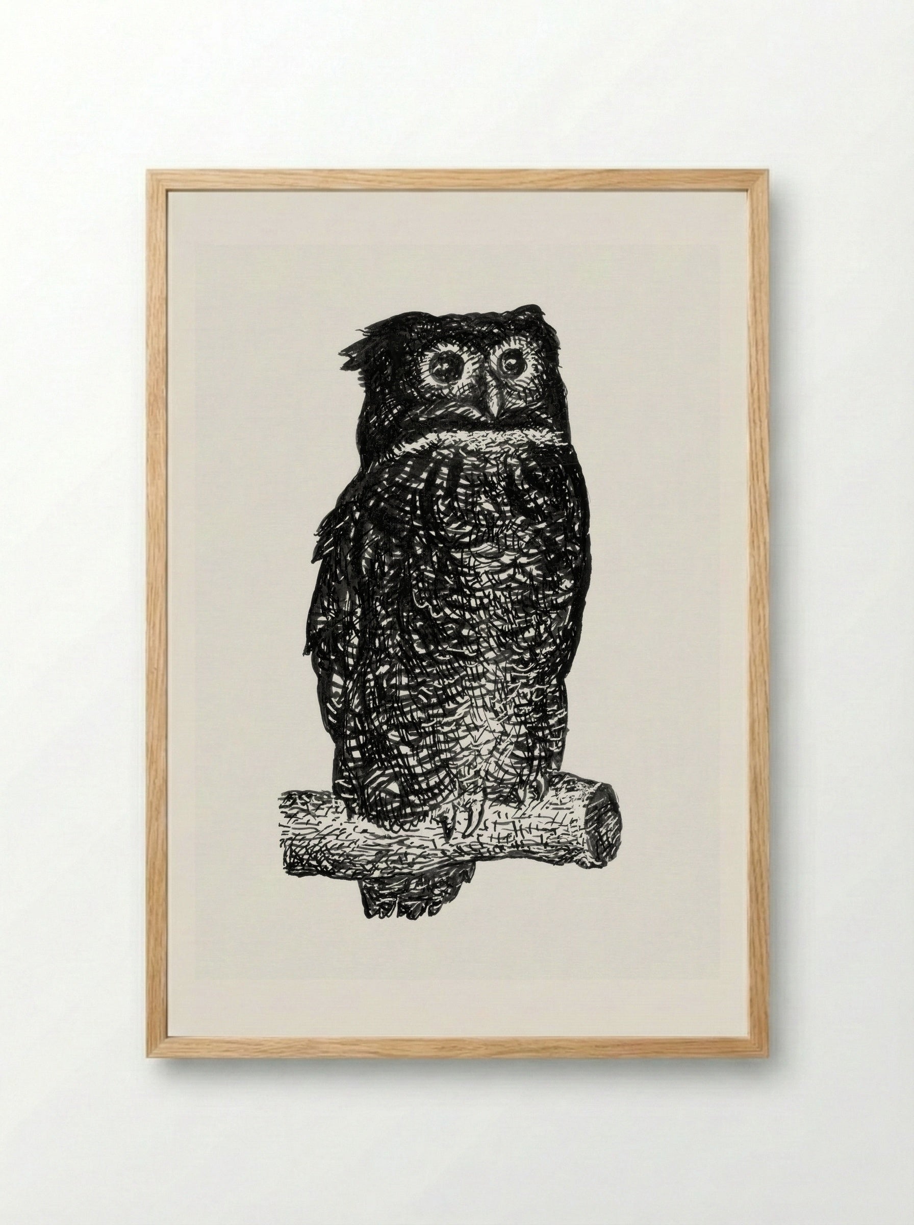 Owl - Leo Gestel - Framed Print Wood