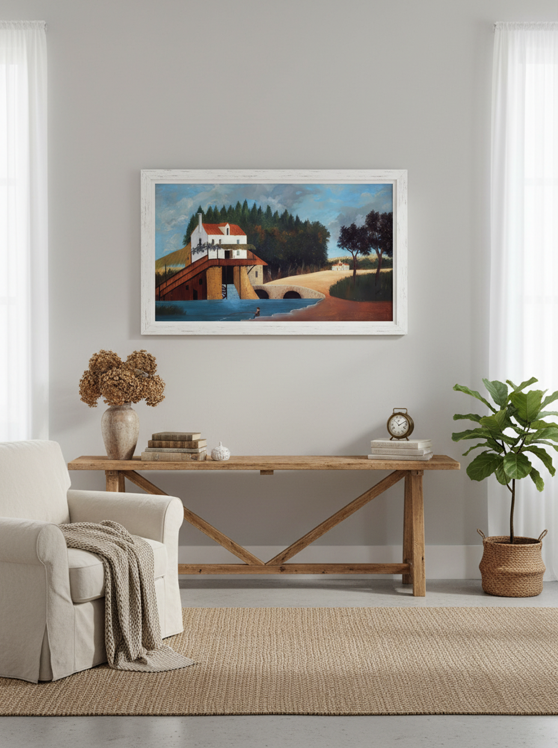 The Mill at Alfort by Henri Rousseau – Naïve Art French Countryside Print - Lifestyle
