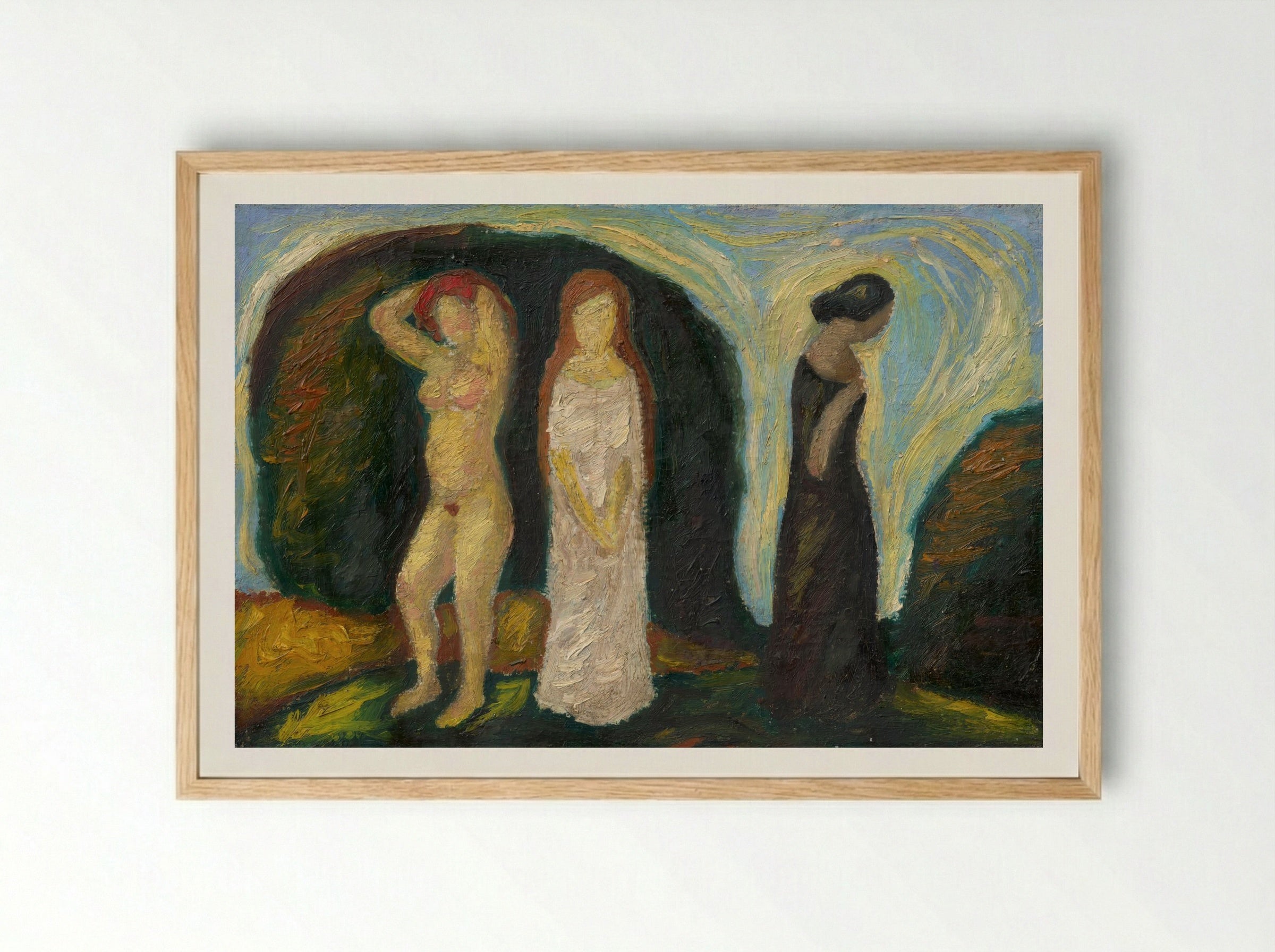 The Three Stages of a Woman's Life - Mikuláš Galanda - Framed Print Wood