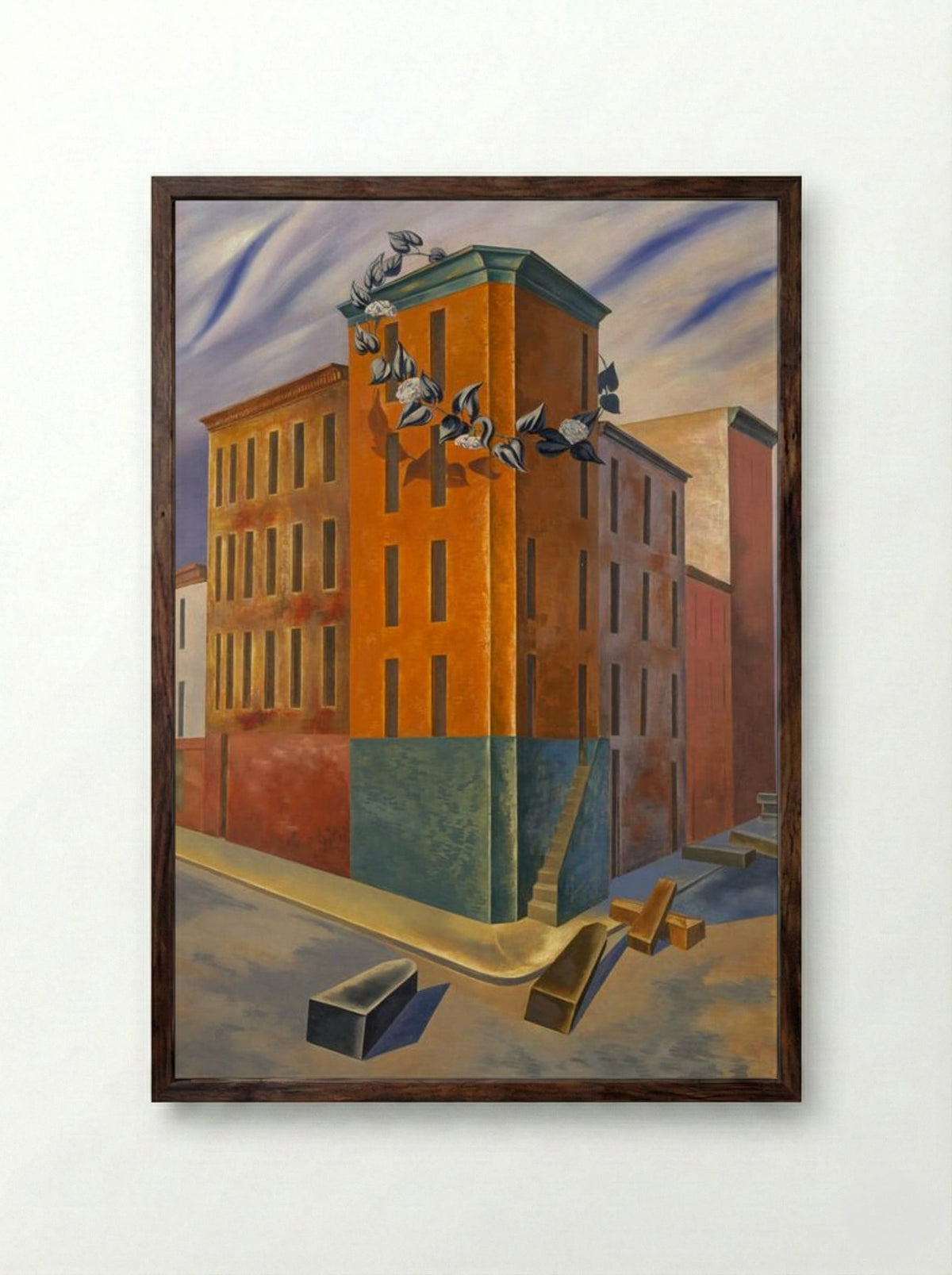 One Third of a Nation - Charles Sheeler - Framed Print Dark Wood
