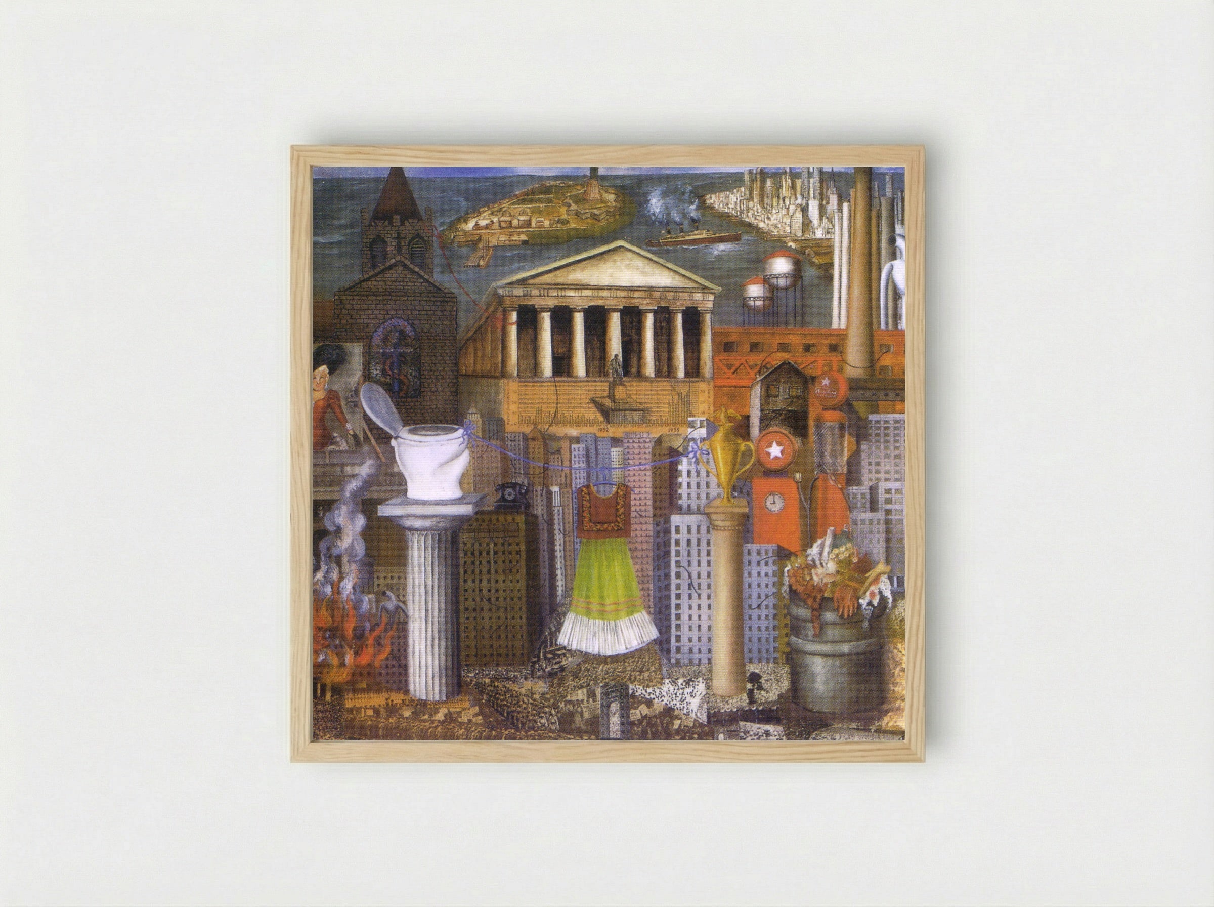 My Dress Hangs There - Frida Kahlo - Framed Print Wood
