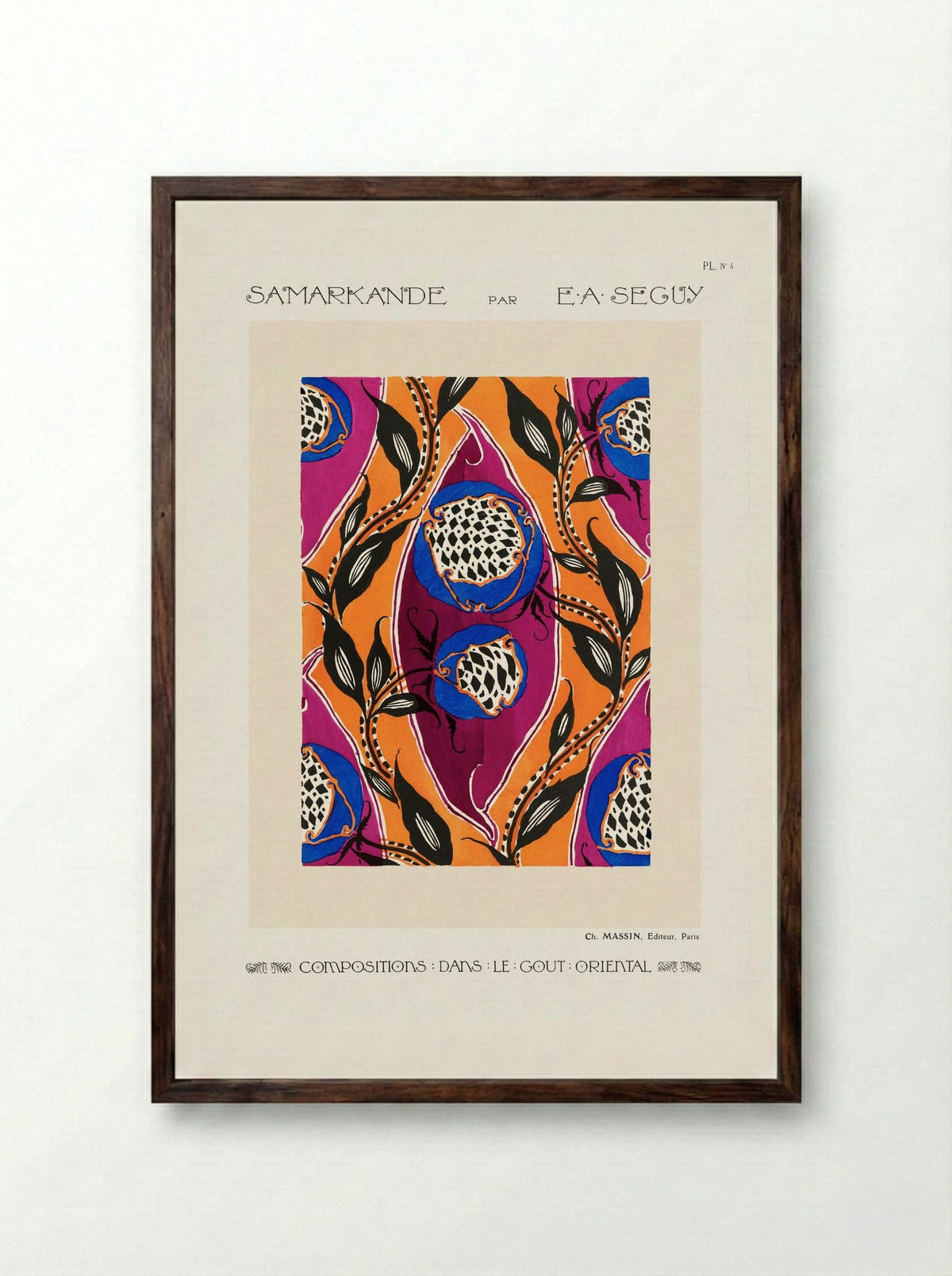 Samarkande, Planche No. 4 - Émile-Allain Séguy - Framed Print Dark Wood