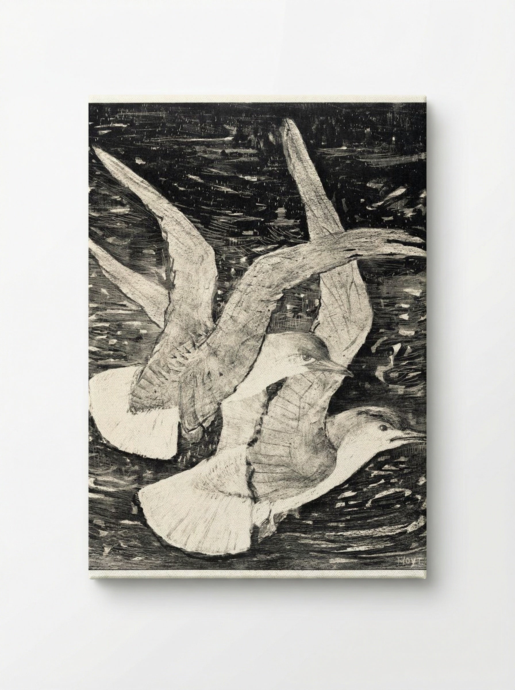 Two Flying Gulls - Theo van Hoytema - Canvas