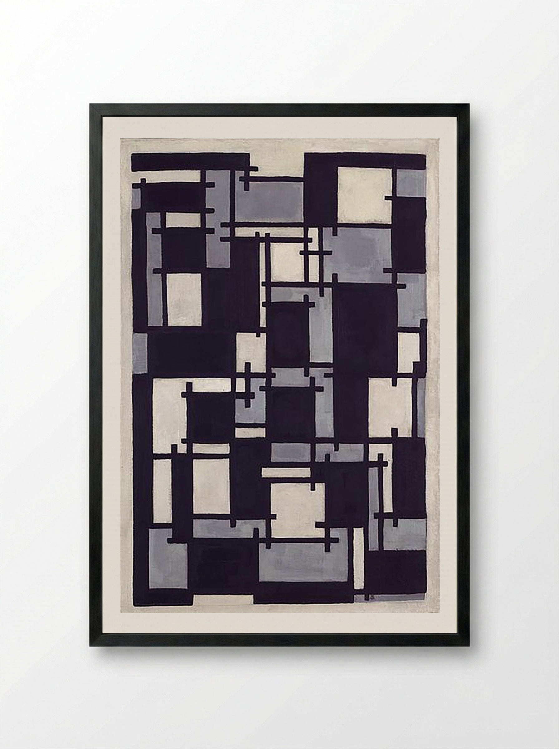 Composition No. 10 - Piet Mondrian - Framed Print Black