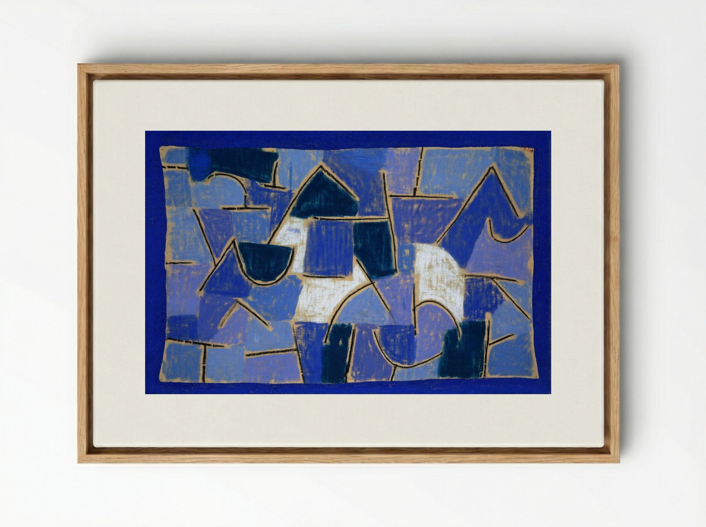 Blue Night - Paul Klee - Framed Canvas Wood