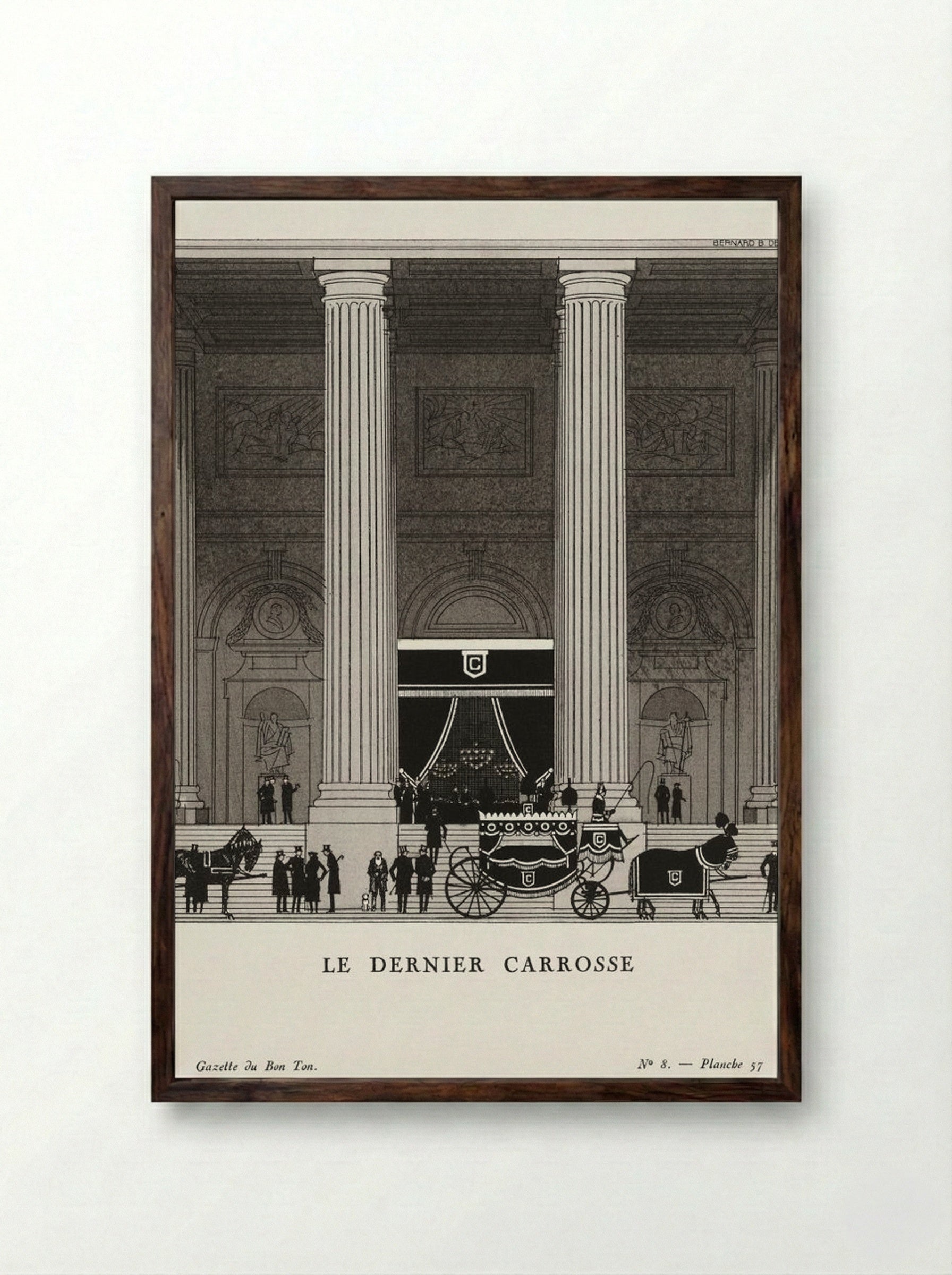 Le Dernier Carrosse - Bernard Boutet de Monvel - Framed Print Dark Wood