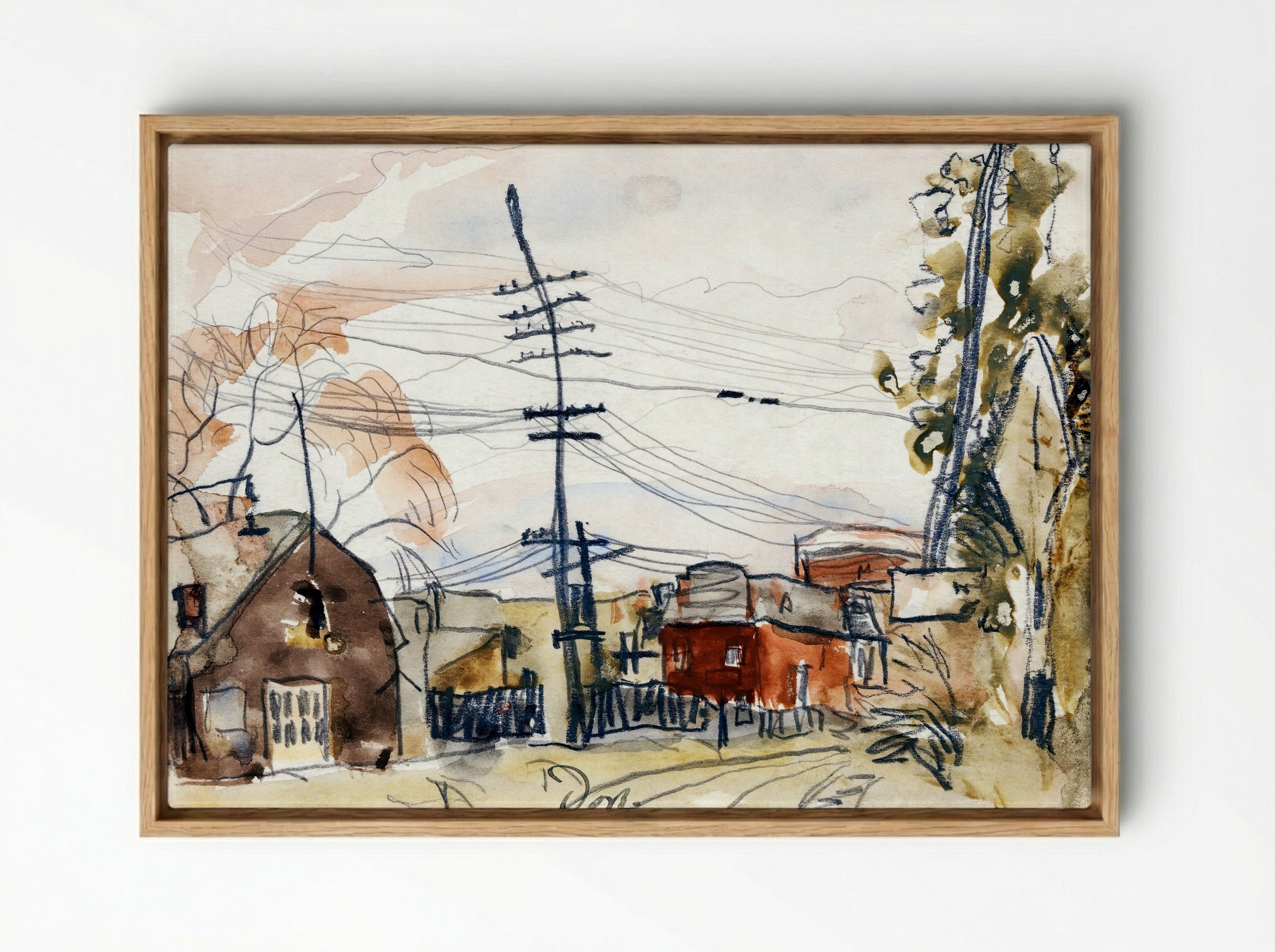 Fall Brook Railroad - Arthur Dove - Framed Canvas Wood