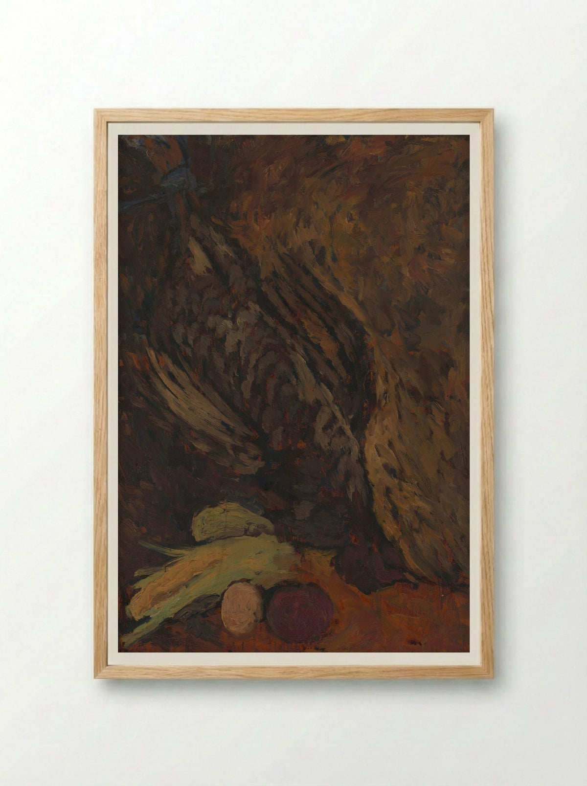 Still Life with a Pheasant - Zolo Palugyay - Framed Print Wood