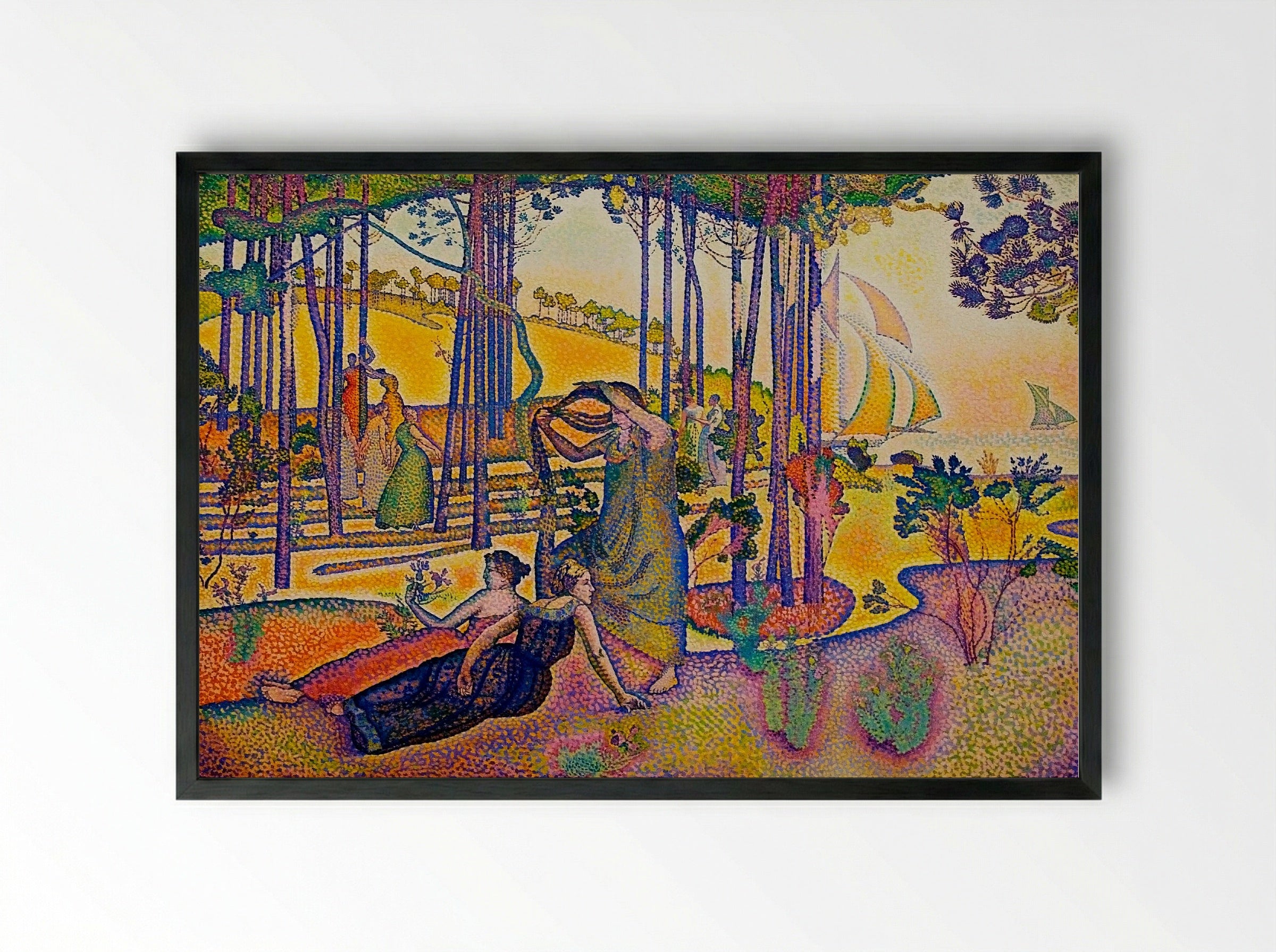 The Evening Air - Henri-Edmond Cross - Framed Print Black